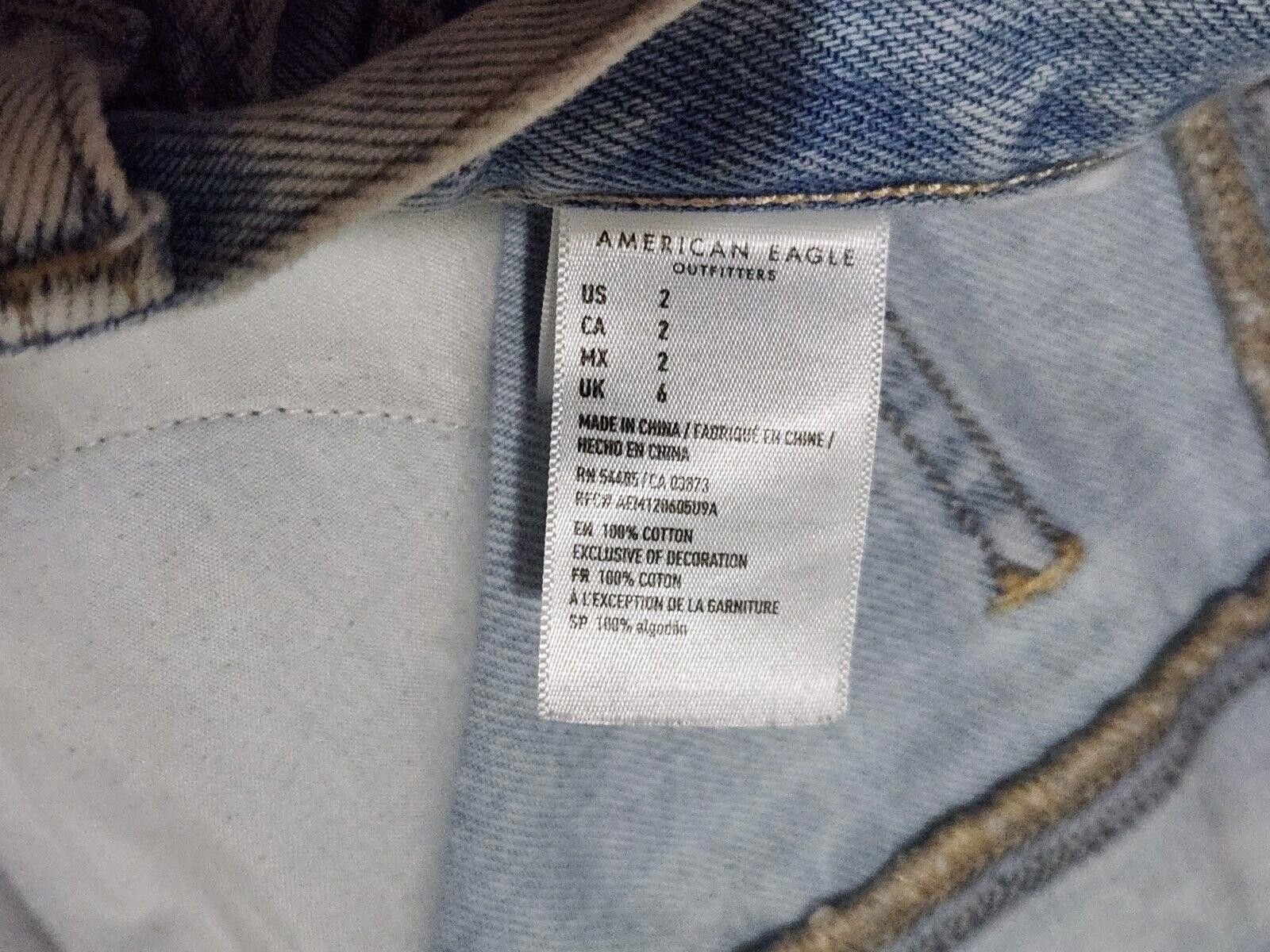 Designer American Eagle Mom Shorts Size 2 Distressed Cut Off Light Size 26" / US 2 / IT 38 - 3 Thumbnail