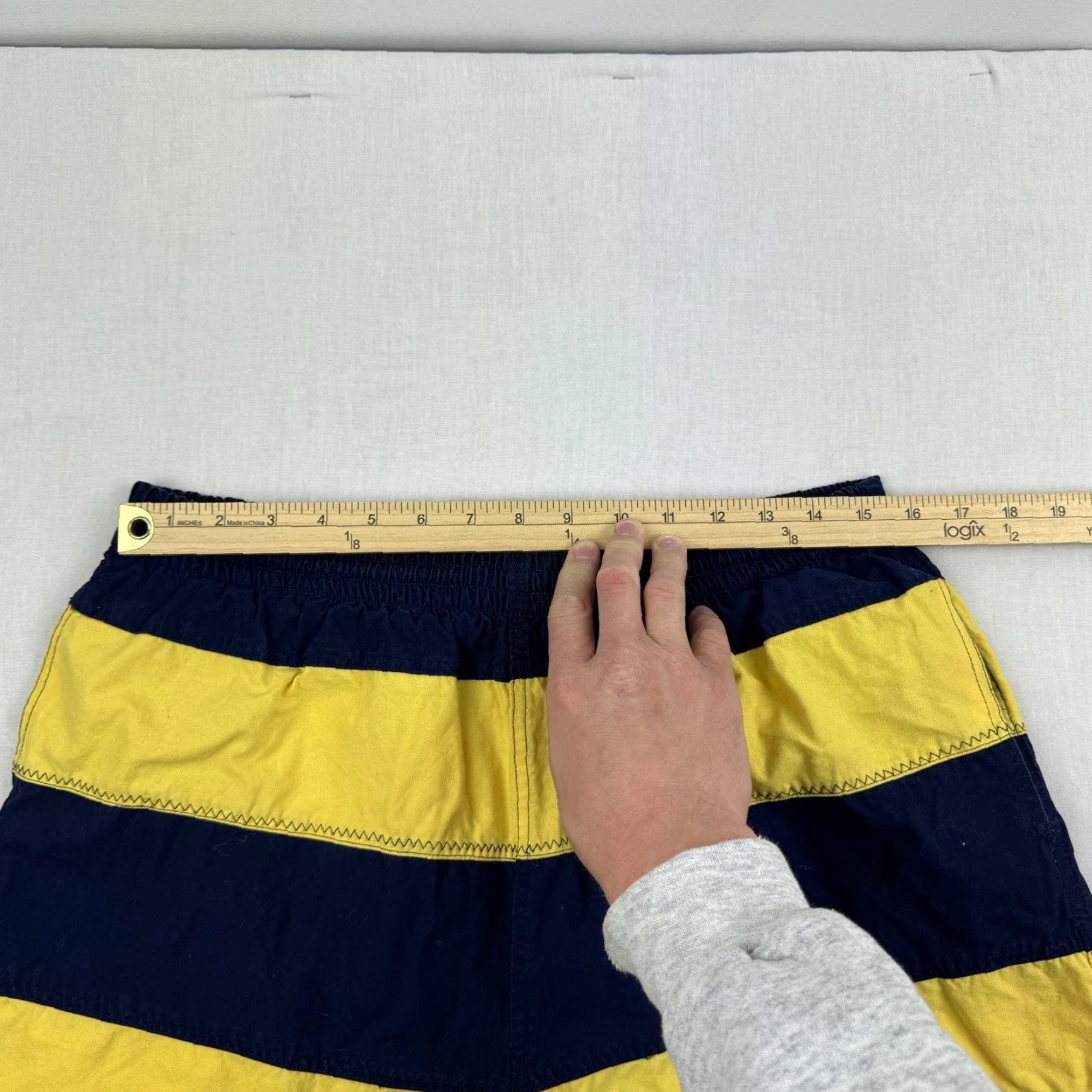 Vintage VINTAGE Key Elements Beach Trunks Bottom Mens L Blue Striped 90s Adult Large Shorts Size US 33 - 7 Thumbnail