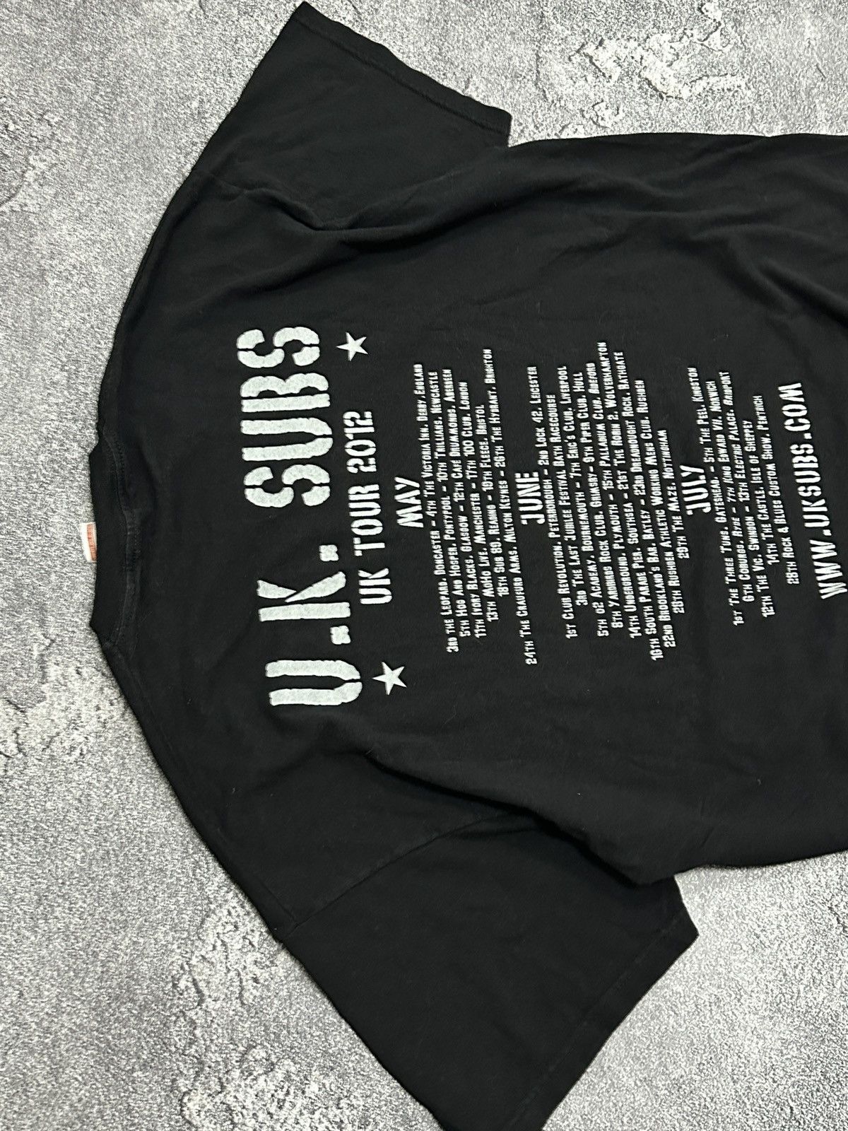 Band Tees U.K Subs 2012 Tour Band T-Shirt Black XL Size Size US XL / EU 56 / 4 - 5 Thumbnail
