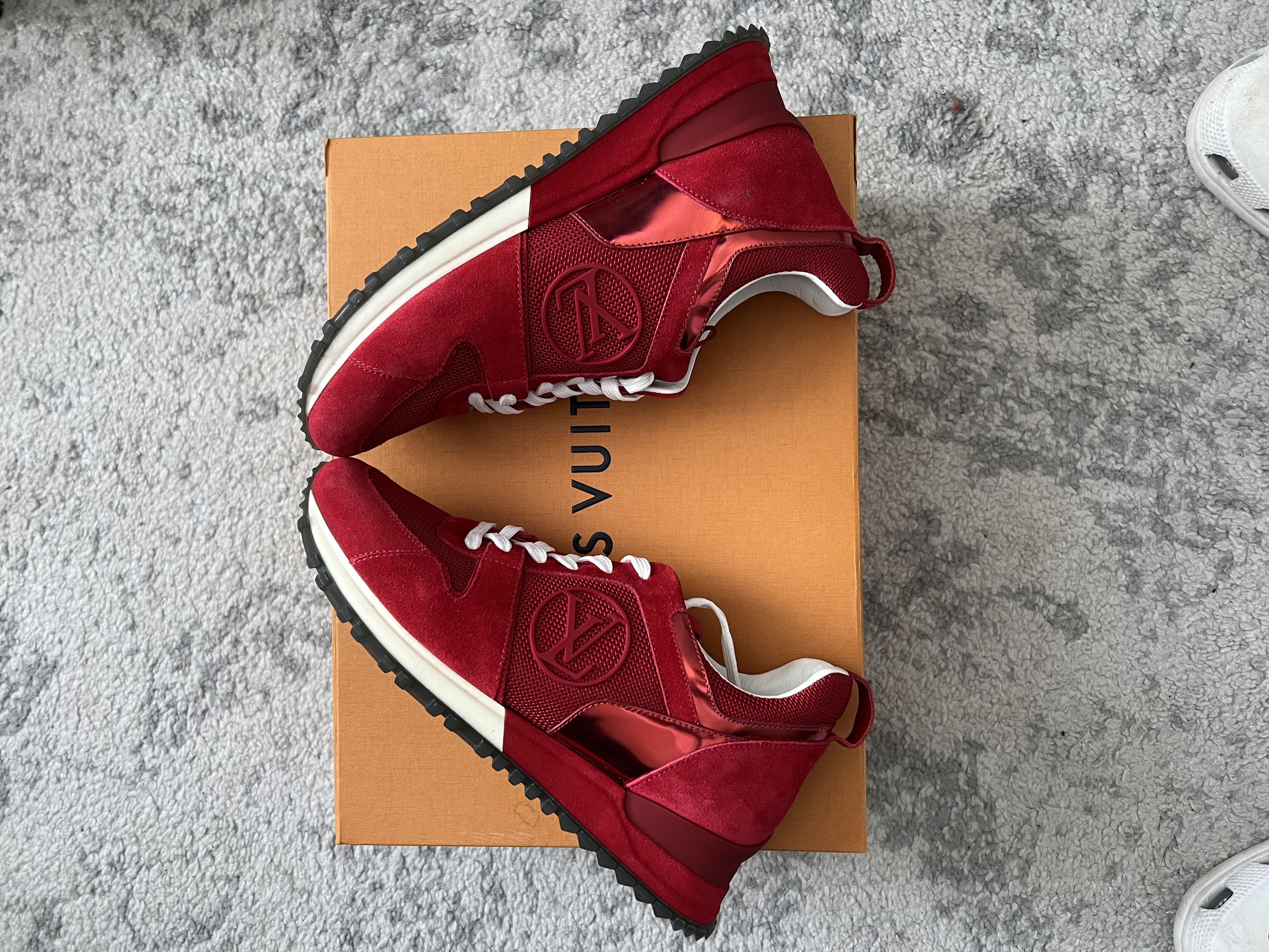 Louis Vuitton Suede Calfskin Run Away Platform Sneakers
