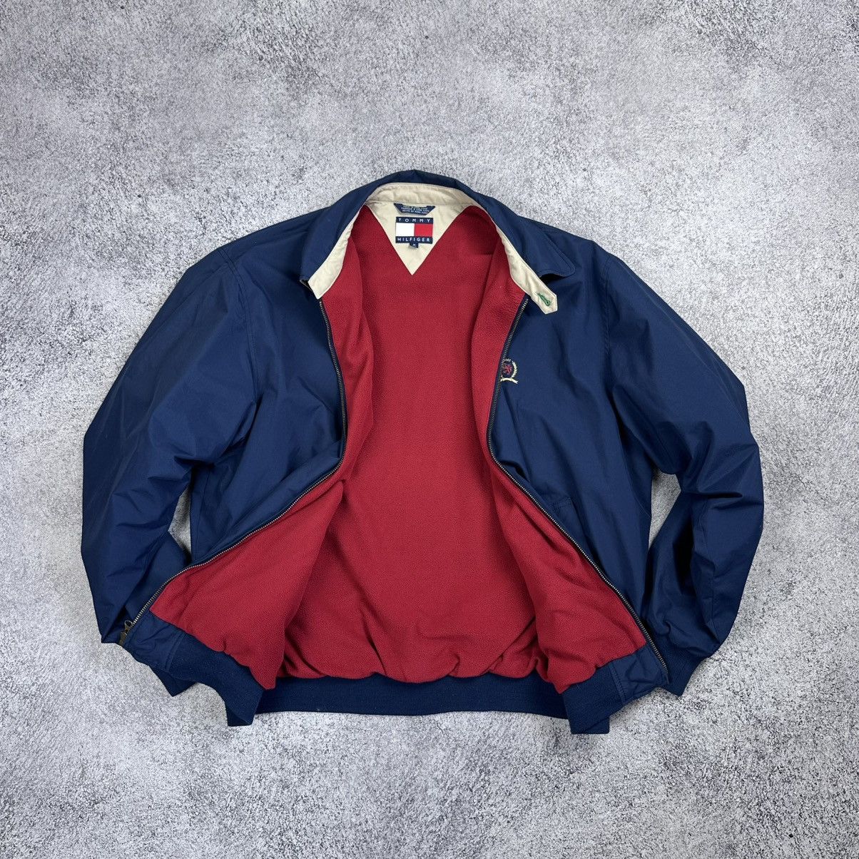 Tommy Hilfiger Vintage Tommy Hilfiger Bomber Jacket Blue Fleece Size M Size US M / EU 48-50 / 2 - 2 Thumbnail