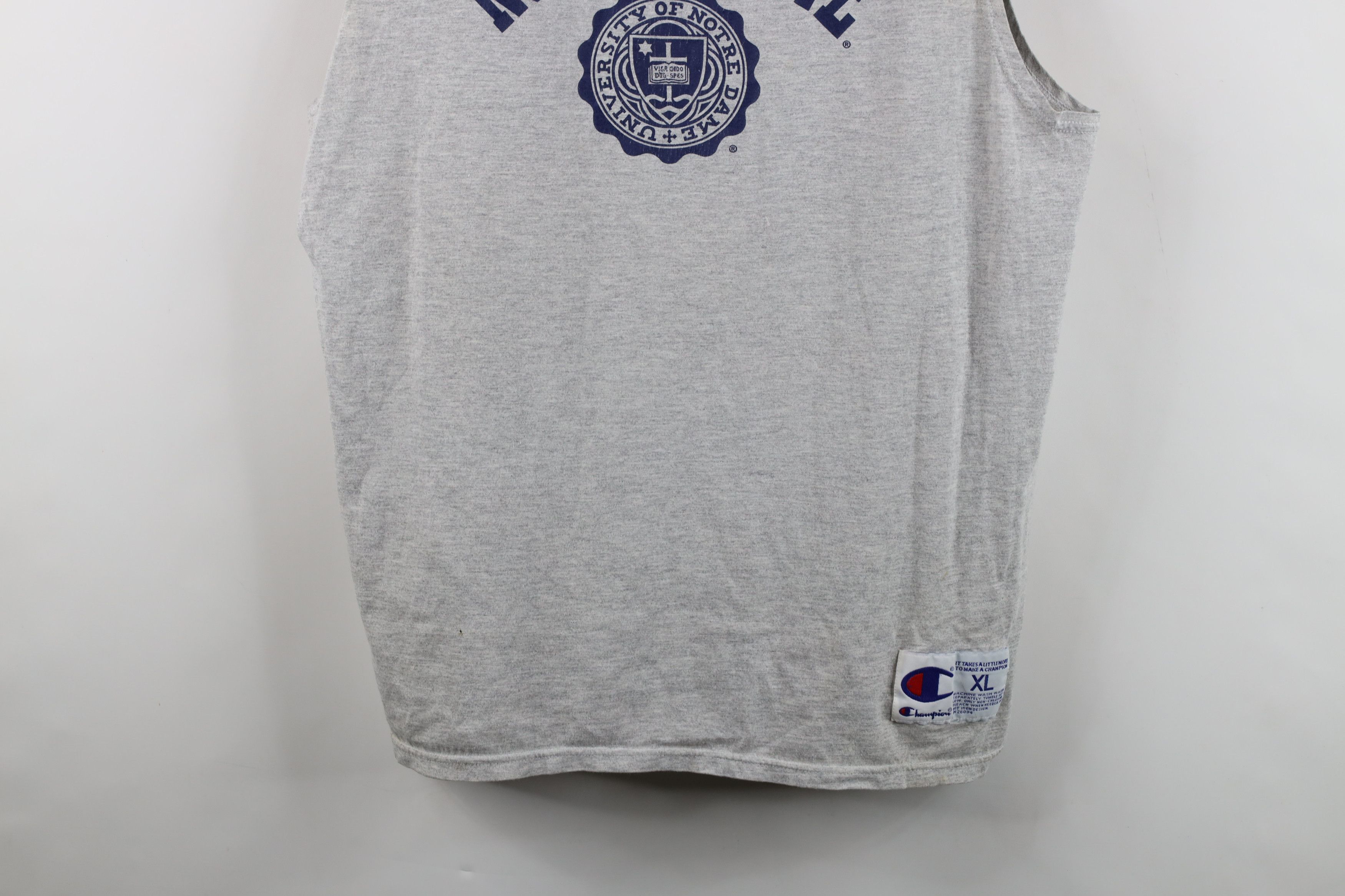 Champion Vintage 90s Champion Dame University Muscle T-Shirt Gray Size US XL / EU 56 / 4 - 3 Thumbnail