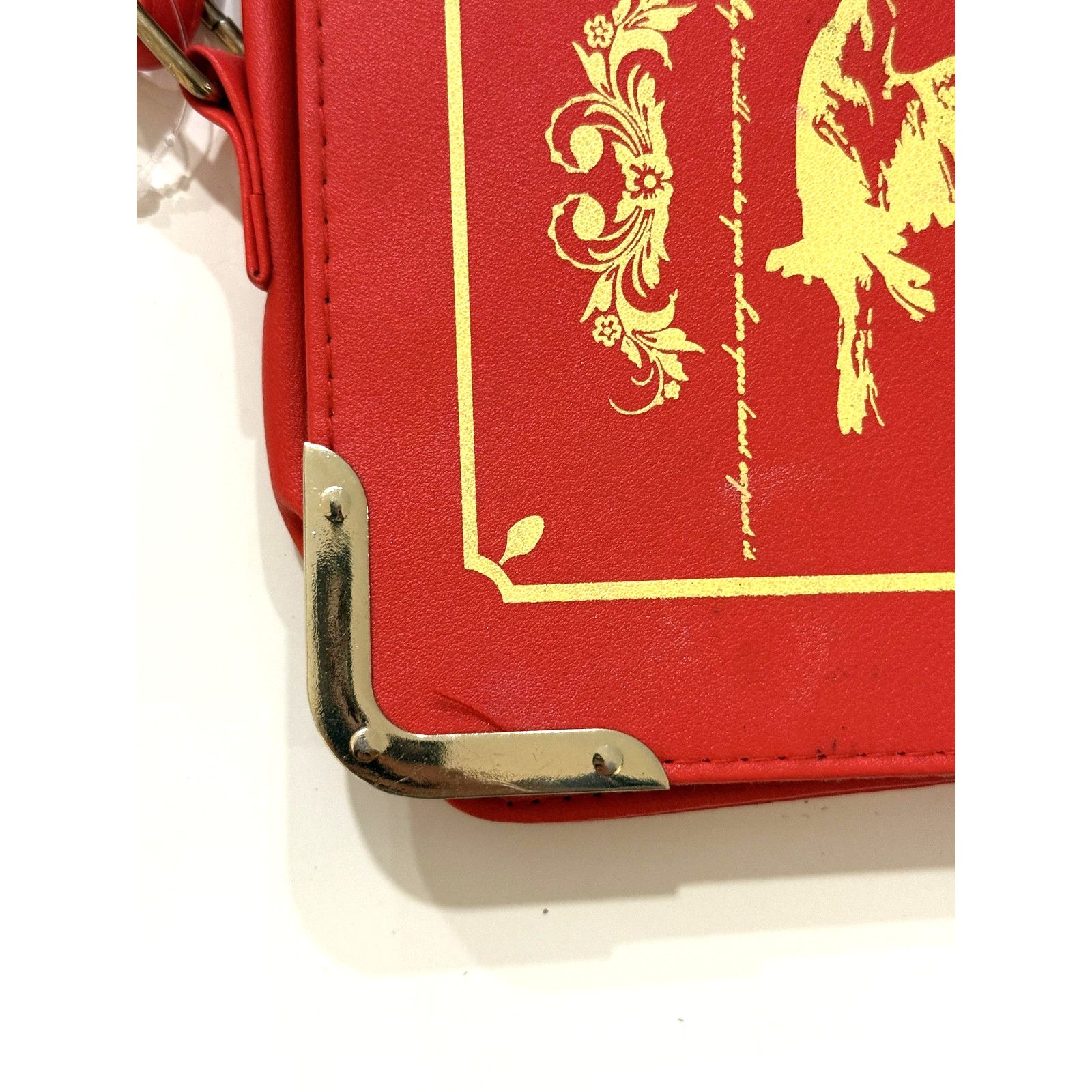 & Other Stories The Blue Bird Book Clutch Handbag Crossbody Womens Gold Trim Size ONE SIZE - 3 Thumbnail