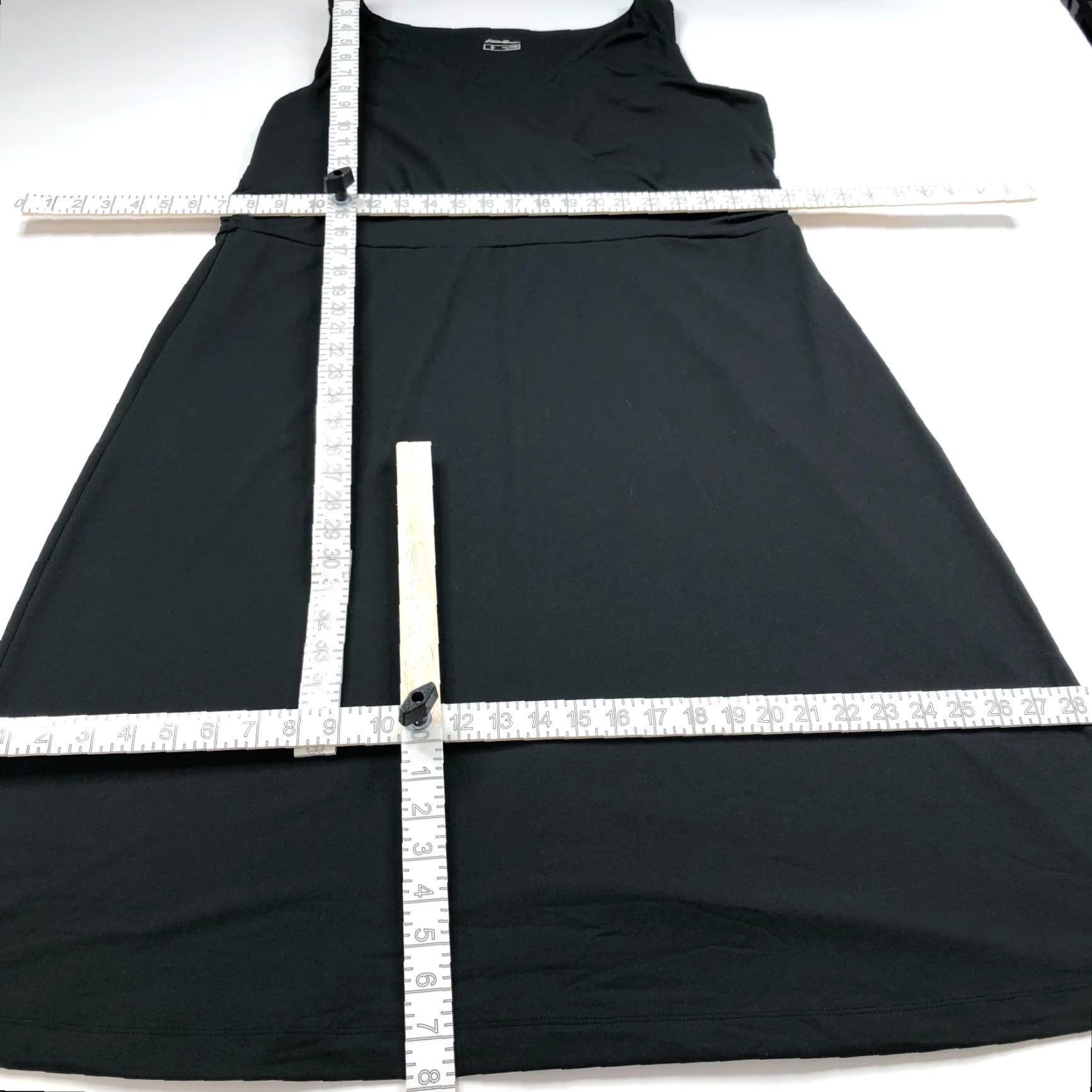 Eddie Bauer Eddie Bauer Travex TALL 2XL Faux Wrap Midi Dress Black MINT Sleeveless V-Neck A-Line Womens Size XXL / US 16-18 / IT 52-54 - 6 Thumbnail
