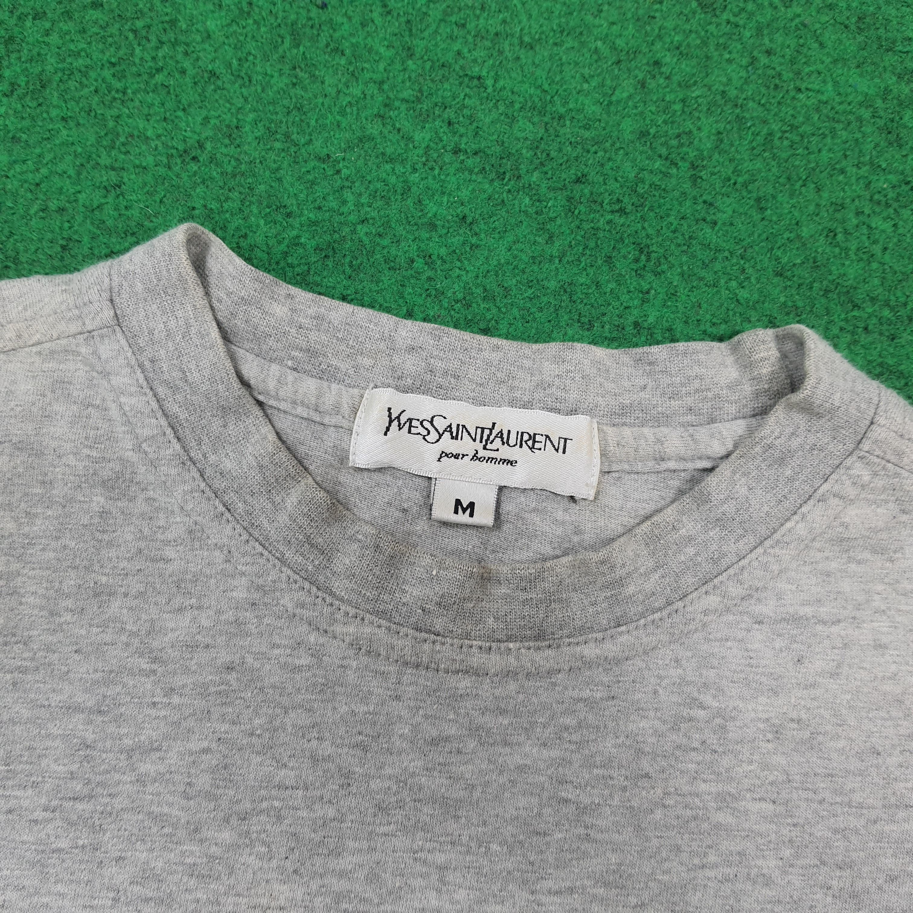 Yves Saint Laurent Vintage Yves Saint Laurent Center YSL Logo Tshirt C294N72 Size US L / EU 52-54 / 3 - 4 Thumbnail
