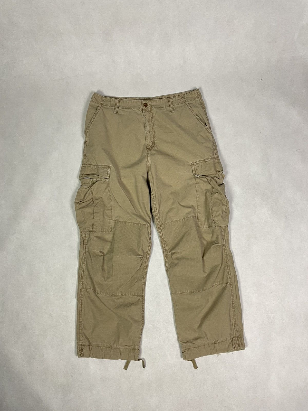 Carhartt × Vintage Vintage Carhartt Y2K Sand Cargo Pants Size US 34 / EU 50 - 2 Thumbnail