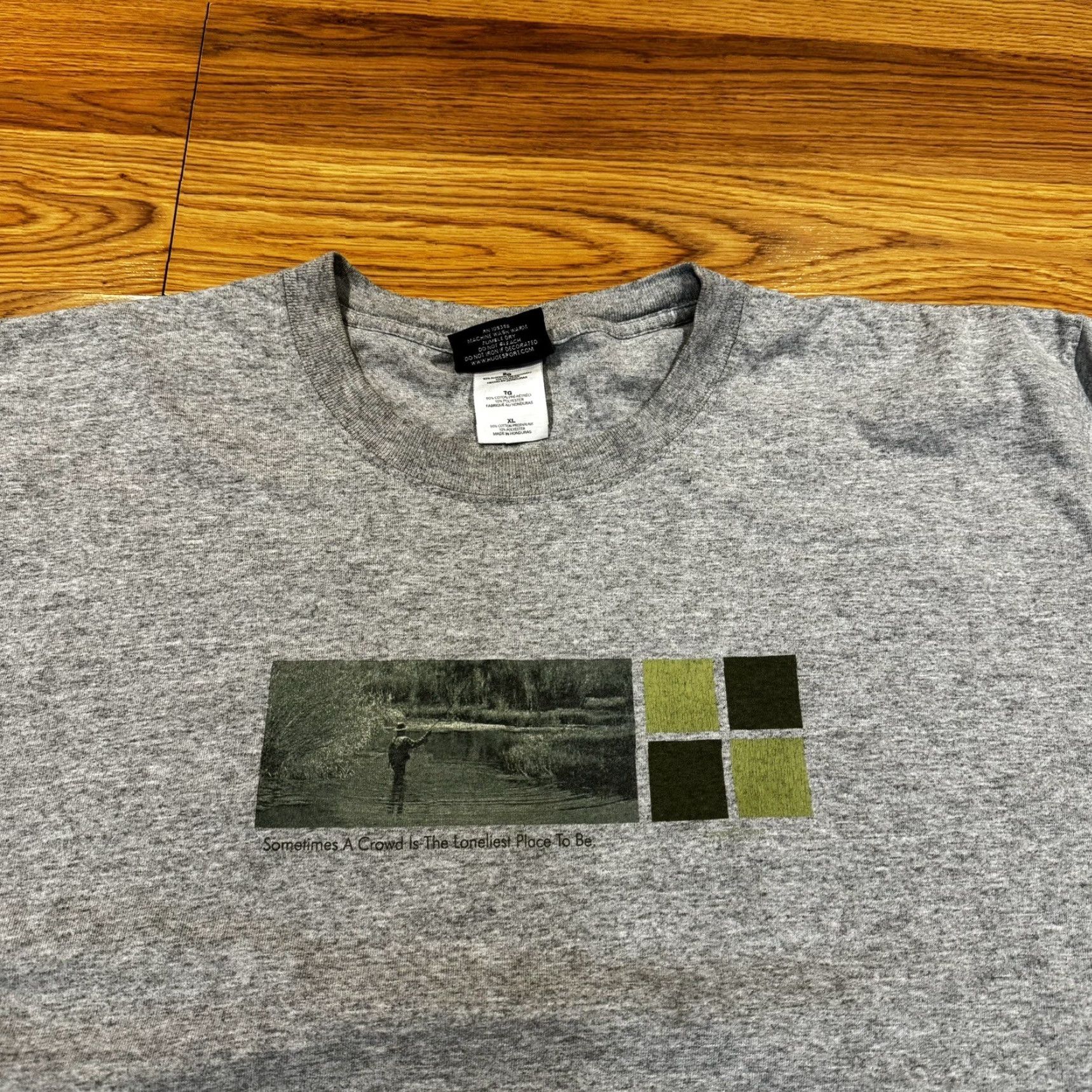 Vintage VINTAGE Huge Sport Fishing Yellowstone National Park Y2K Heather Gray Shirt XL Size US XL / EU 56 / 4 - 4 Thumbnail