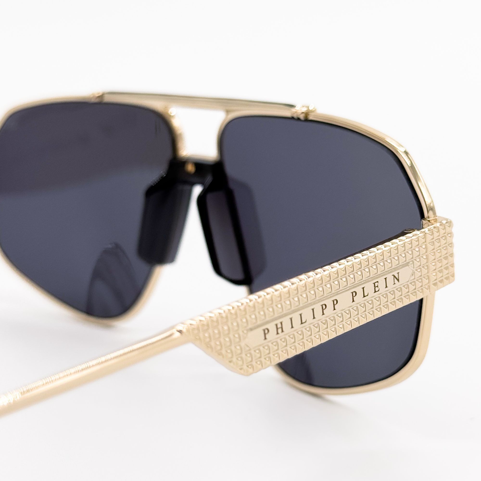 Philipp Plein NEW PHILIPP PLEIN SUNGLASSES SPP106M 302 PILOT GOLD/GRAY MEN Size ONE SIZE - 5 Thumbnail
