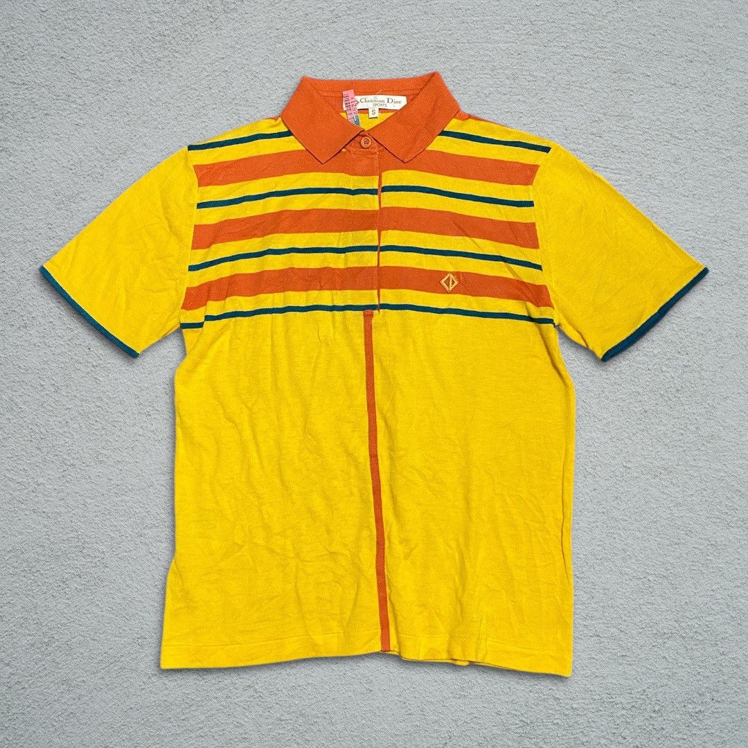 Dior 90s CHRISTIAN DIOR SPORTS KNITTED POLO SHIRT Size S / US 4 / IT 40 - 1 Thumbnail