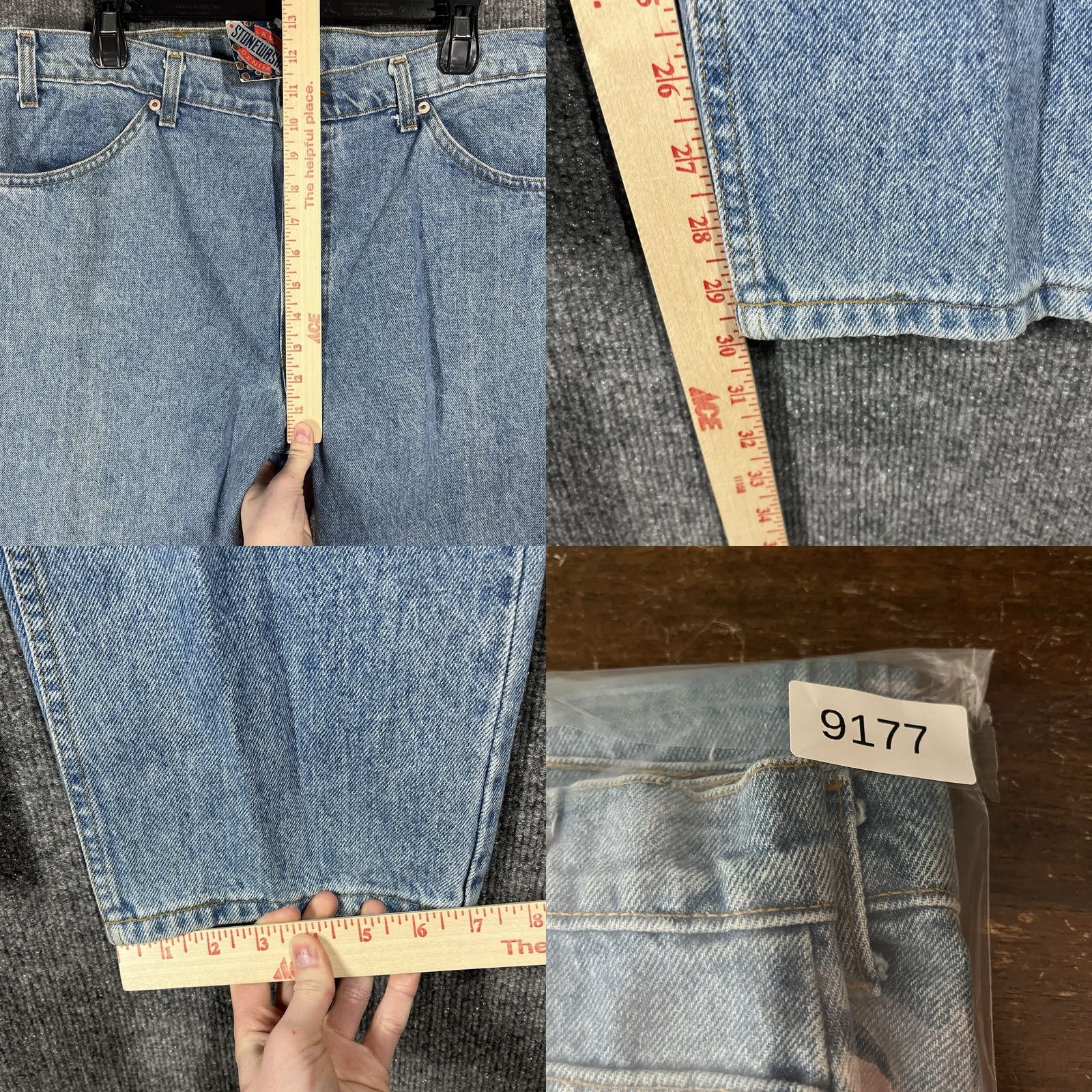 Levi's VINTAGE Levi's 506 Jeans Blue 35x30 Stonewashed USA Mens Size US 35 - 10 Thumbnail