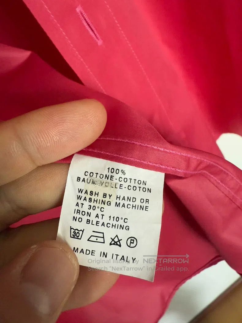 Raf Simons Raf simons Watermelon-red nylon hooded shirt Size US S / EU 44-46 / 1 - 3 Thumbnail