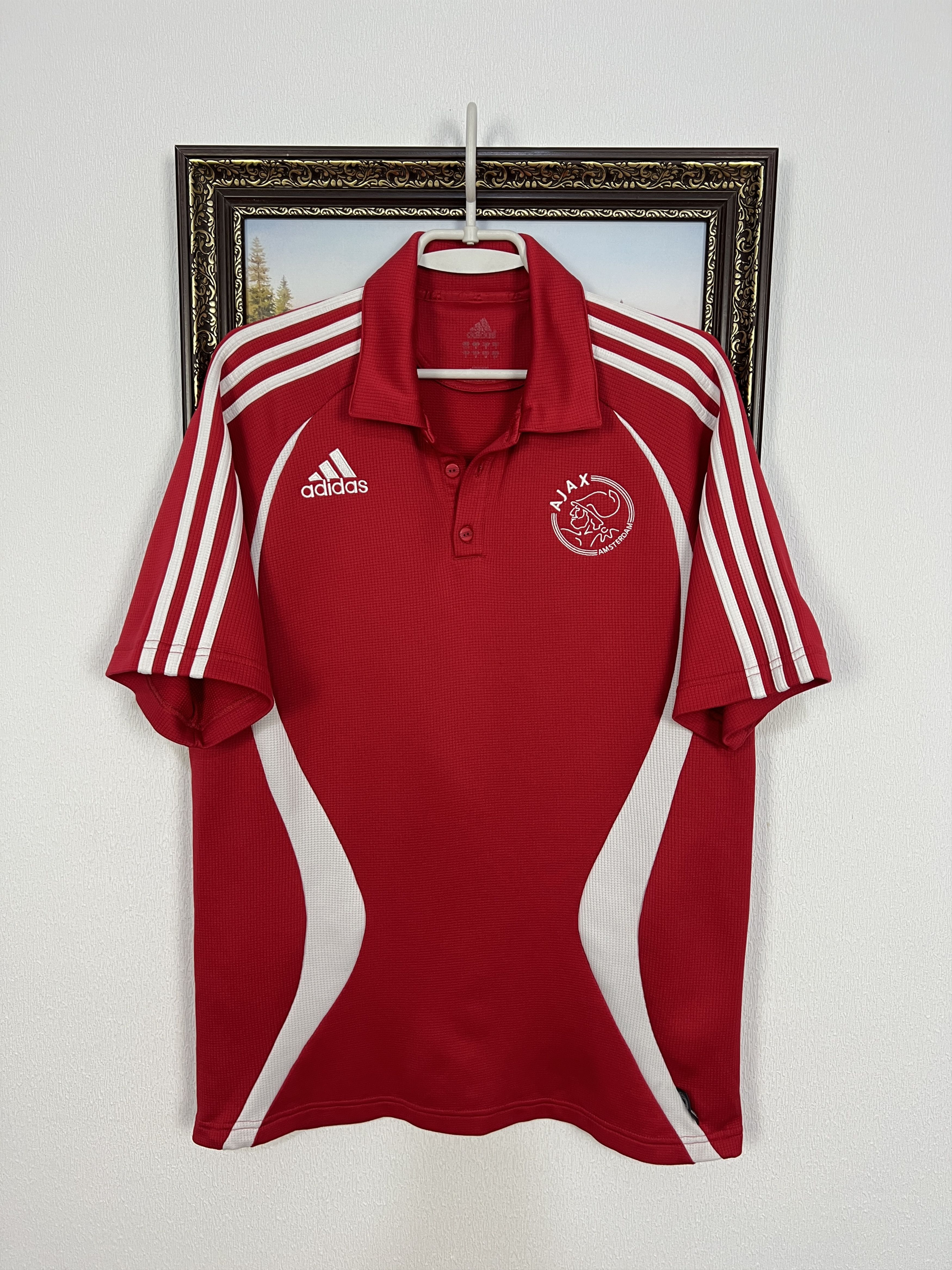 Adidas Vintage Adidas Ajax Amsterdam Football Train Shirt Polo Size US M / EU 48-50 / 2 - 1 Thumbnail