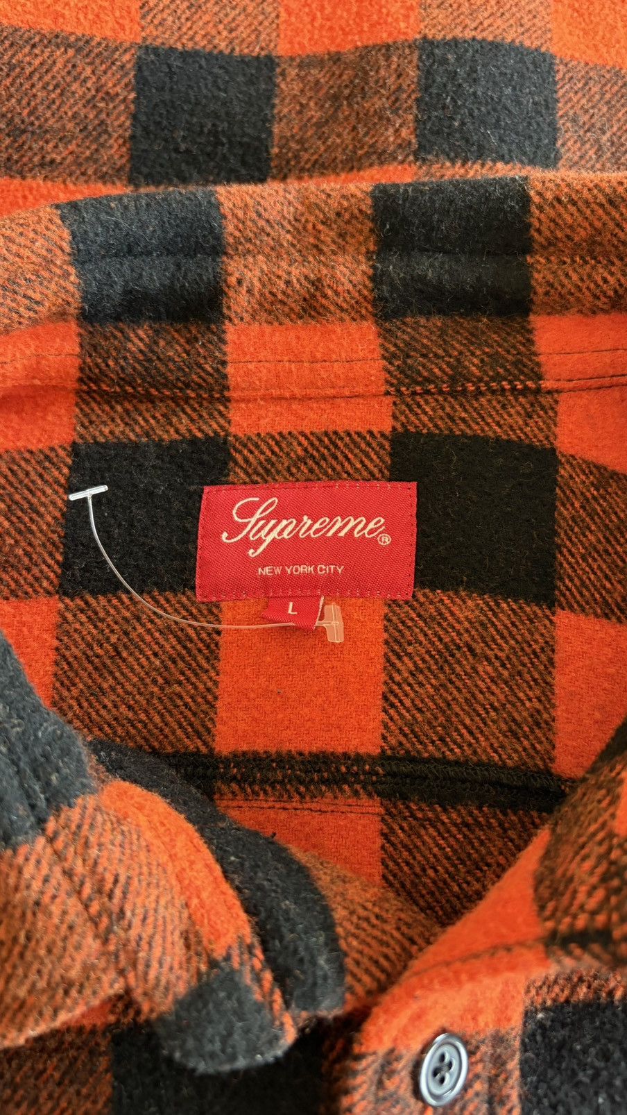 Supreme Supreme 1-800 Buffalo Plaid Shirt Orange FW18 – Size L Size US L / EU 52-54 / 3 - 5 Thumbnail