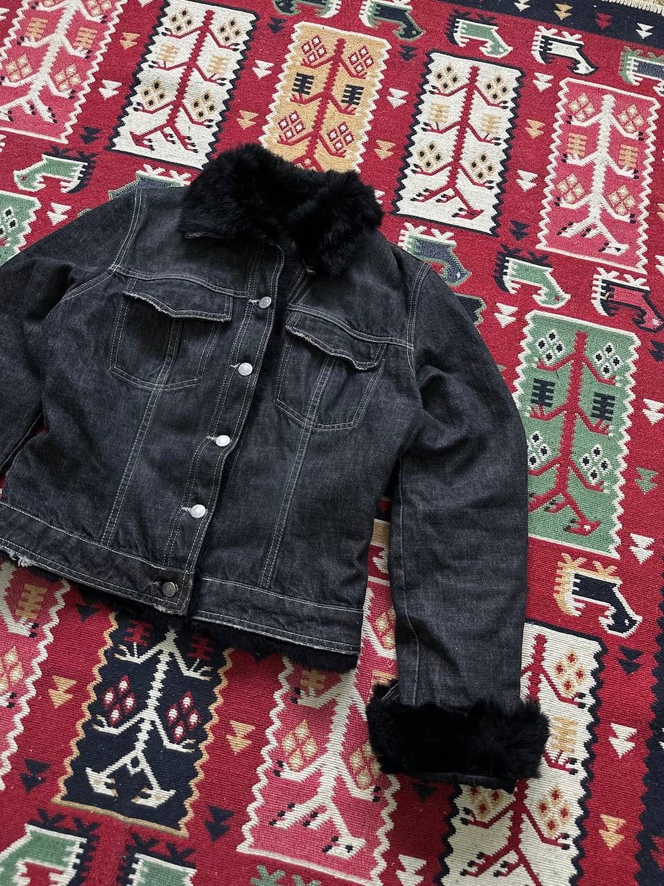 Pinko Vintage Pinko Avantgarde Real Fur Jacket Denim Size S / US 4 / IT 40 - 3 Thumbnail