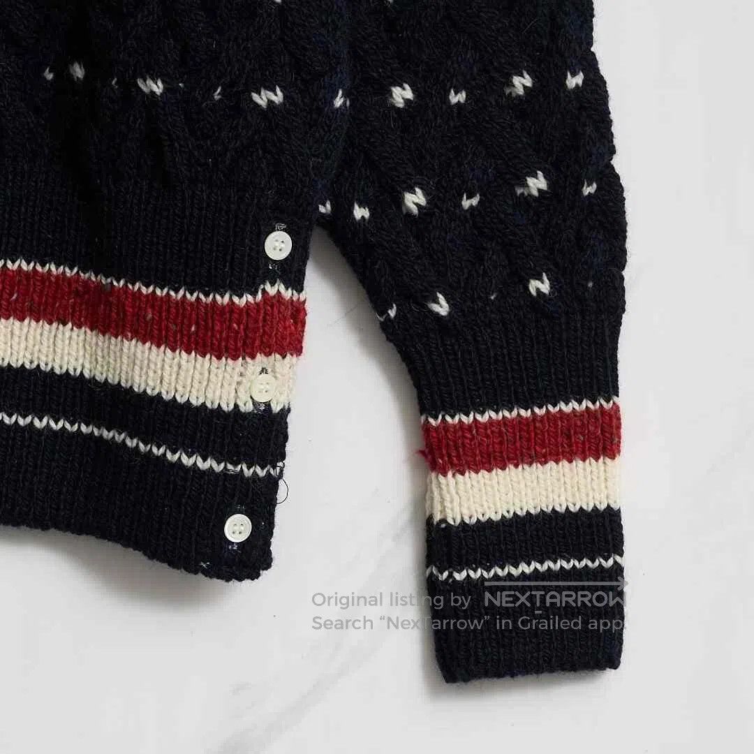 Thom Browne Thom Browne Unisex Navy Cable-Knit Sweater. Size US M / EU 48-50 / 2 - 4 Thumbnail
