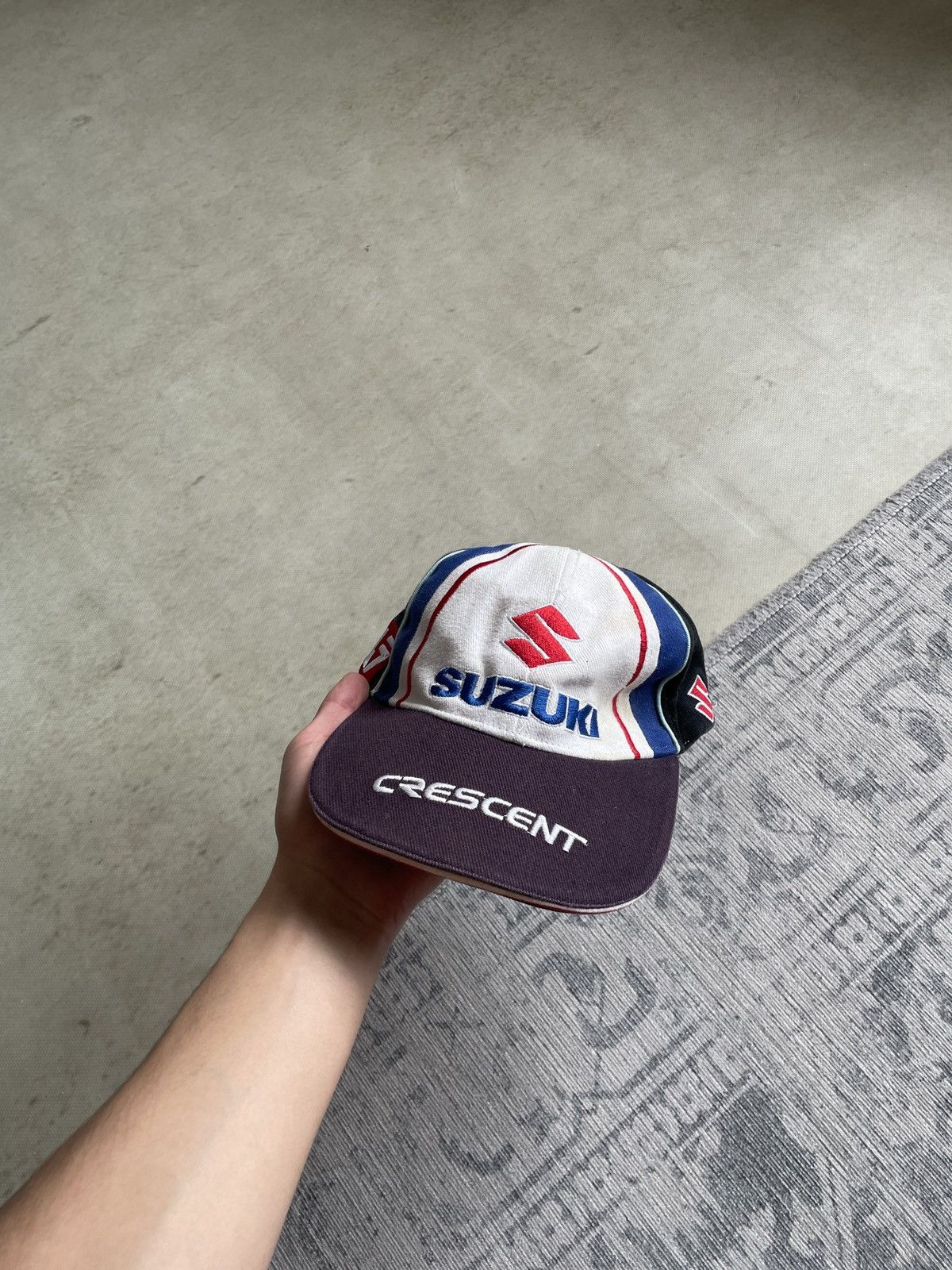 NASCAR Crescent Suzuki Gsx R Vintage Washed Faded Racing Nascar Cap Size ONE SIZE - 1 Thumbnail