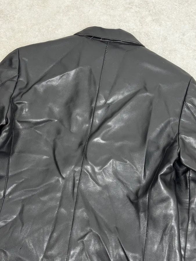 Emporio Armani 1990s Emporio Armani Black Long Classy Leather Jacket Size US M / EU 48-50 / 2 - 6 Thumbnail