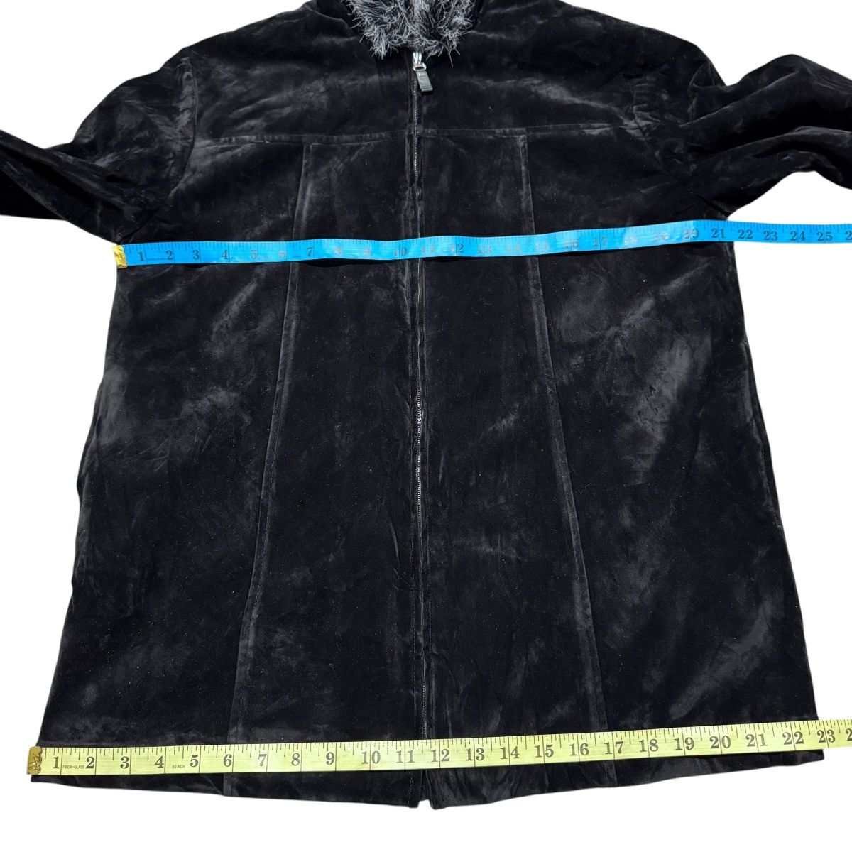 Japanese Brand Sugared Japan Black Velvet Faux Fur Hooded Jacket Size US M / EU 48-50 / 2 - 11 Thumbnail