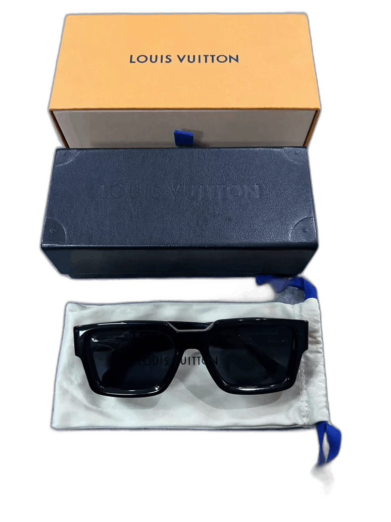 Louis Vuitton Louis Vuitton Black Silver Sunglasses-yf Size ONE SIZE - 1 Thumbnail