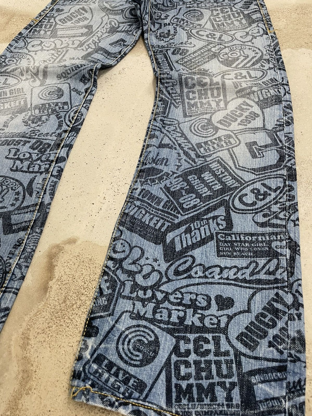 Hysteric Glamour Co Lu Full Printed Denim Hysteric Japanese Fashion Denim Size US 26 / EU 42 - 8 Thumbnail