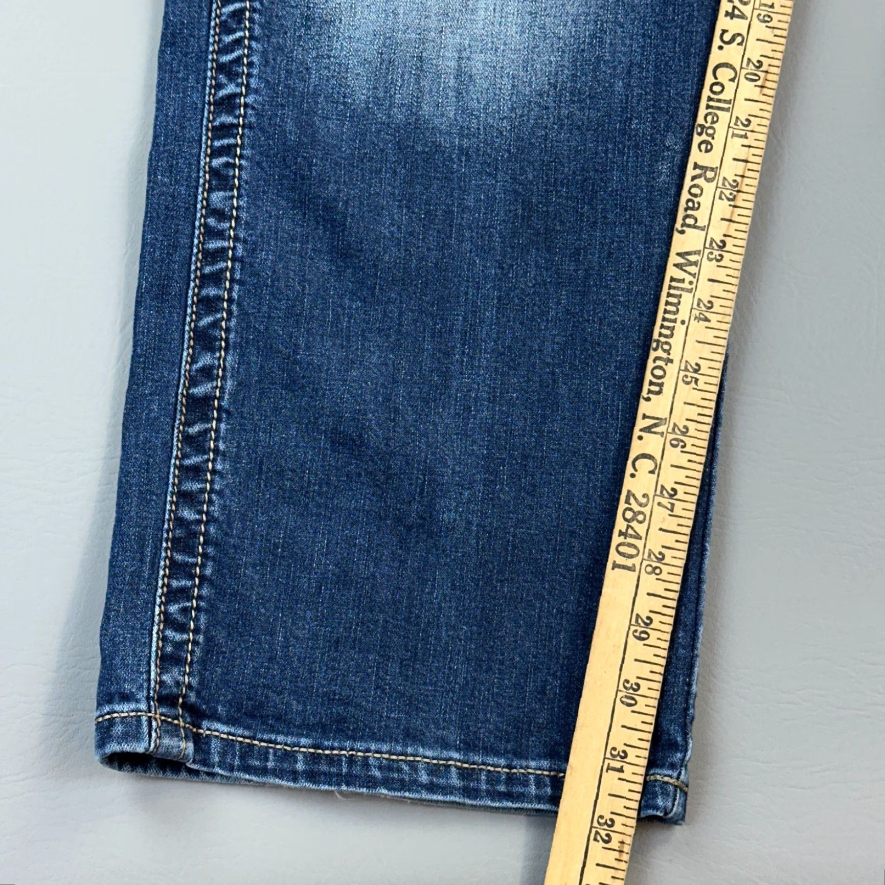 Wrangler Wrangler Jeans Mens 38x32 Dark Wash Slim Straight Stretch 20x Cowboy Rodeo 5-Pocket Denim Blue USA 90s Womens Men? Size US 38 / EU 54 - 3 Thumbnail