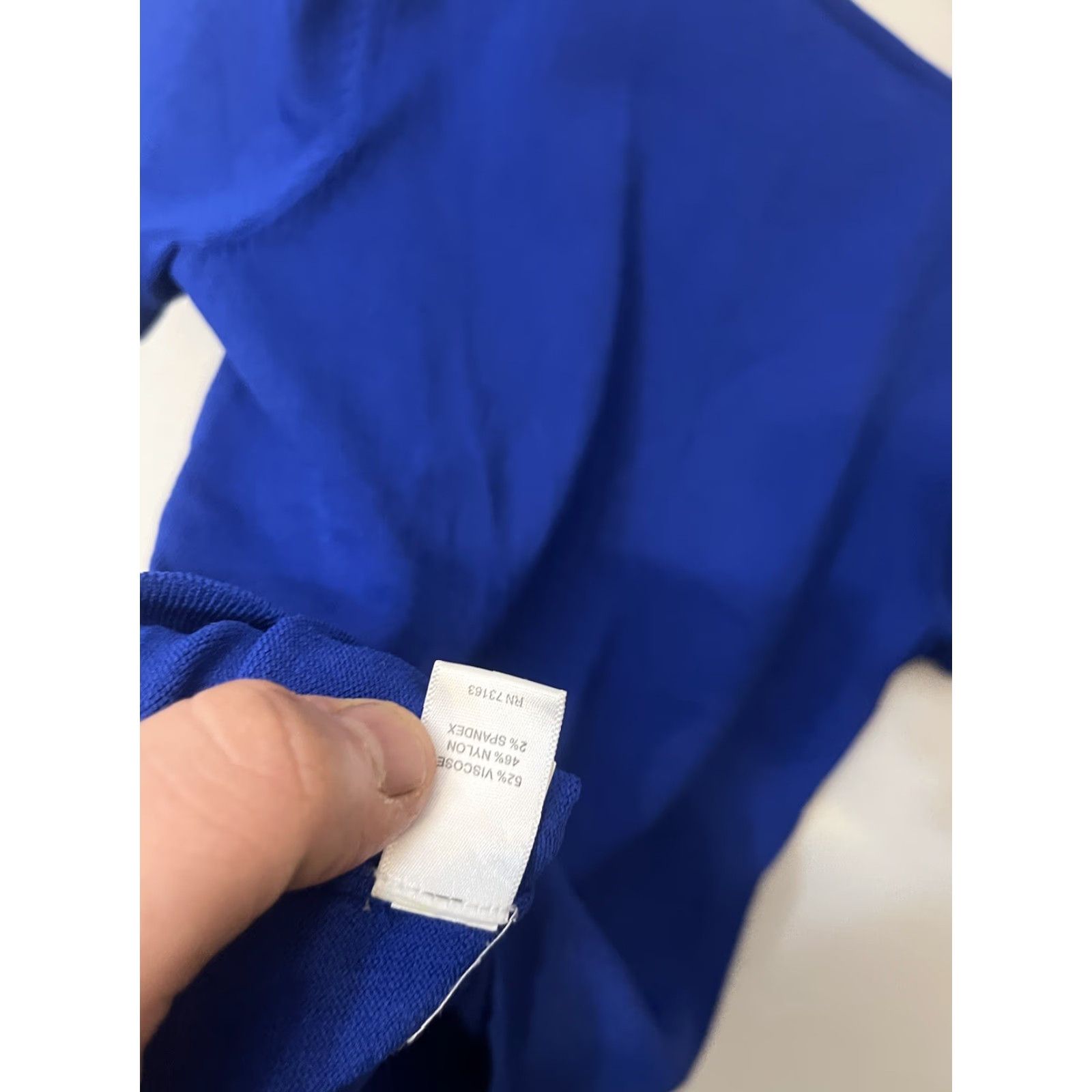 Vintage Cable & Gauge Tee Royal Blue Scoop Neck V-Cut Short Sleeves Beads Size PL Womens T-Shirt Vintage No Size 36" / US 14 / IT 50 - 4 Thumbnail
