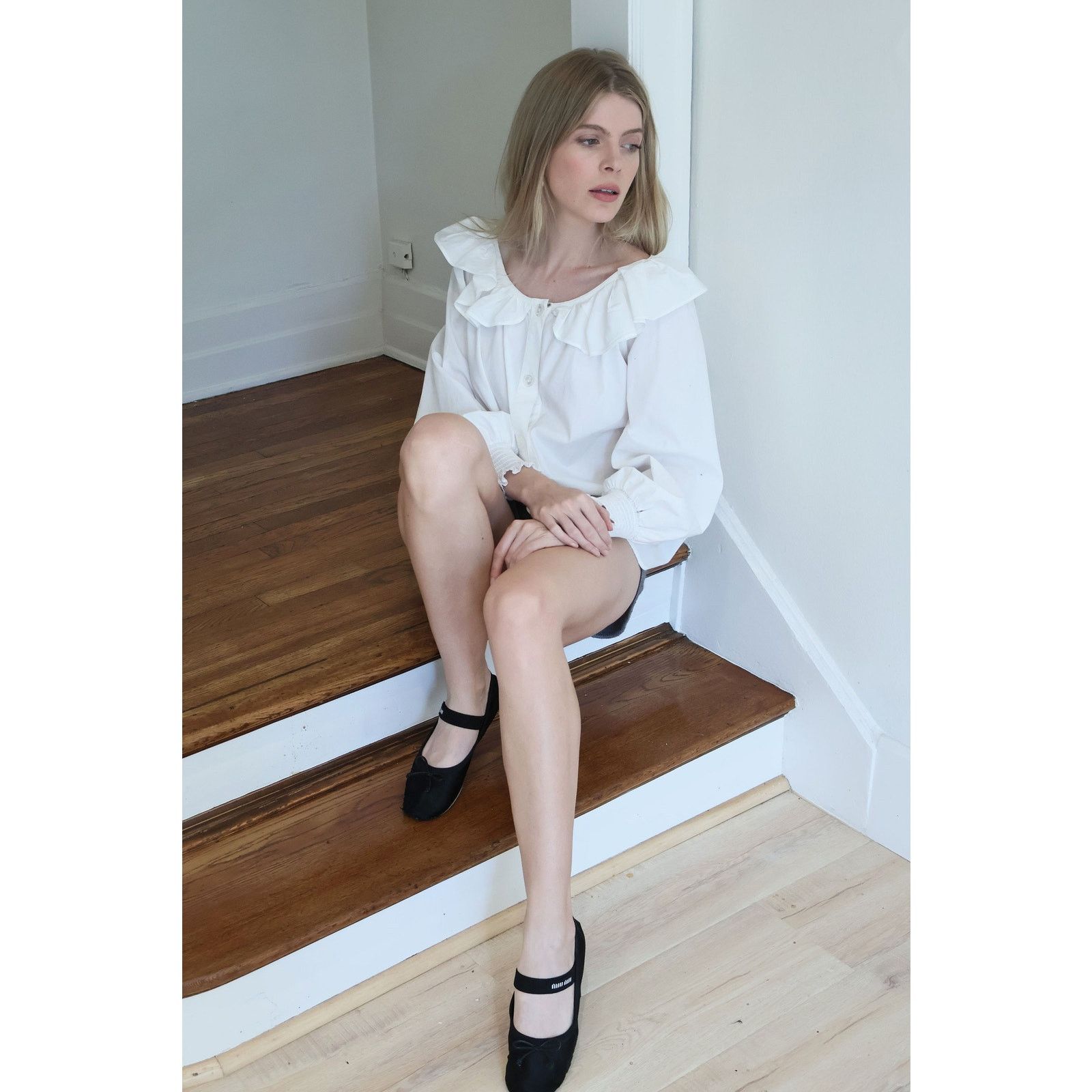 Marc Jacobs Vintage Marc Jacobs White Cotton Button Down Blouse Size L / US 10 / IT 46 - 2 Thumbnail