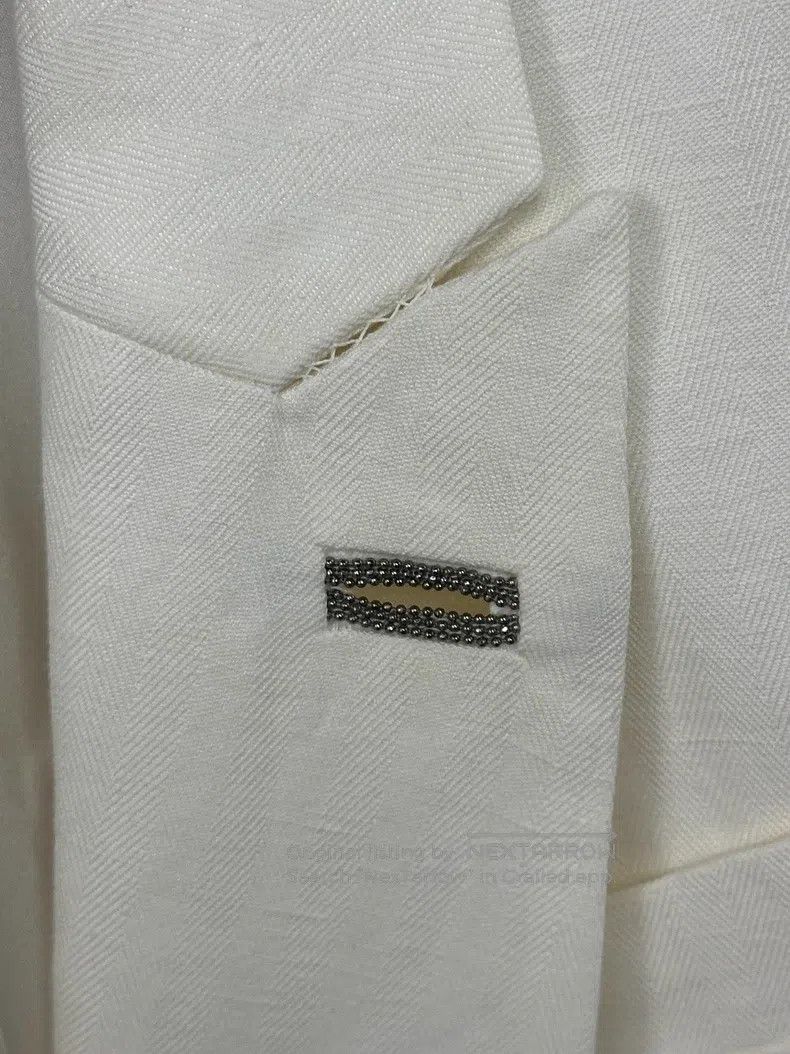 Brunello Cucinelli Brunello Cucinelli White Blazer Jacket Size XS / US 0-2 / IT 36-38 - 2 Thumbnail
