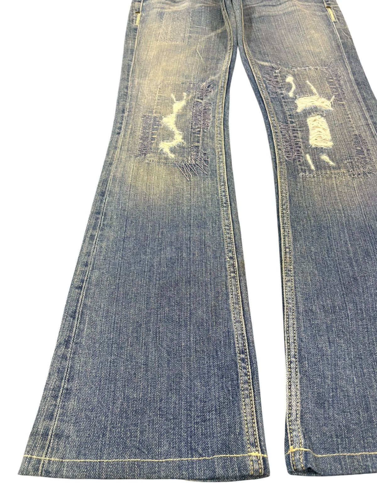 Taverniti Vintage Japanese Brand Mud Wash Distress Bootcut Flare Jean Size US 28 / EU 44 - 6 Thumbnail