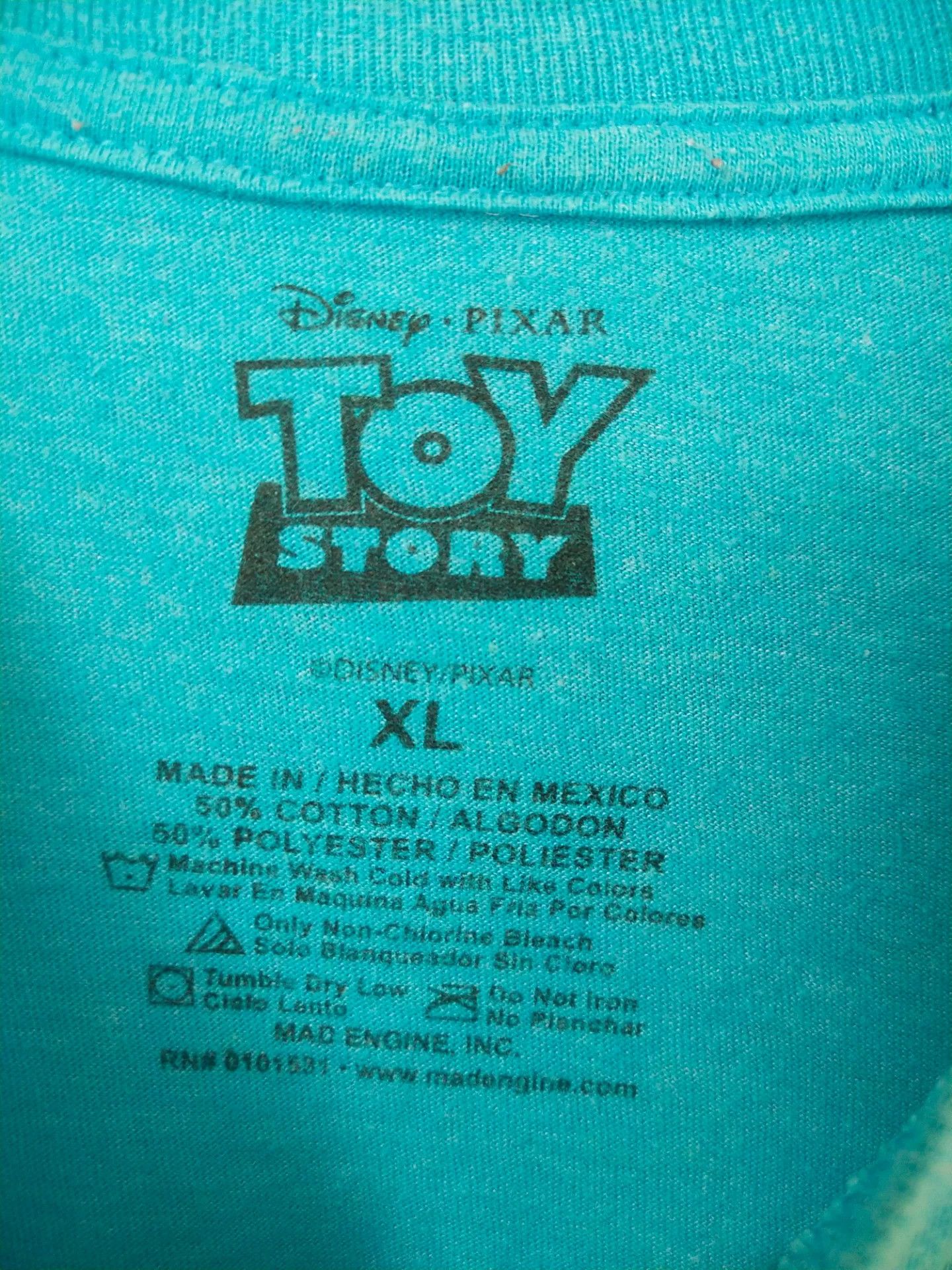 Disney Toy Story Chara Art Big Print Blue Animation Cartoon Tee Size US XL / EU 56 / 4 - 4 Thumbnail