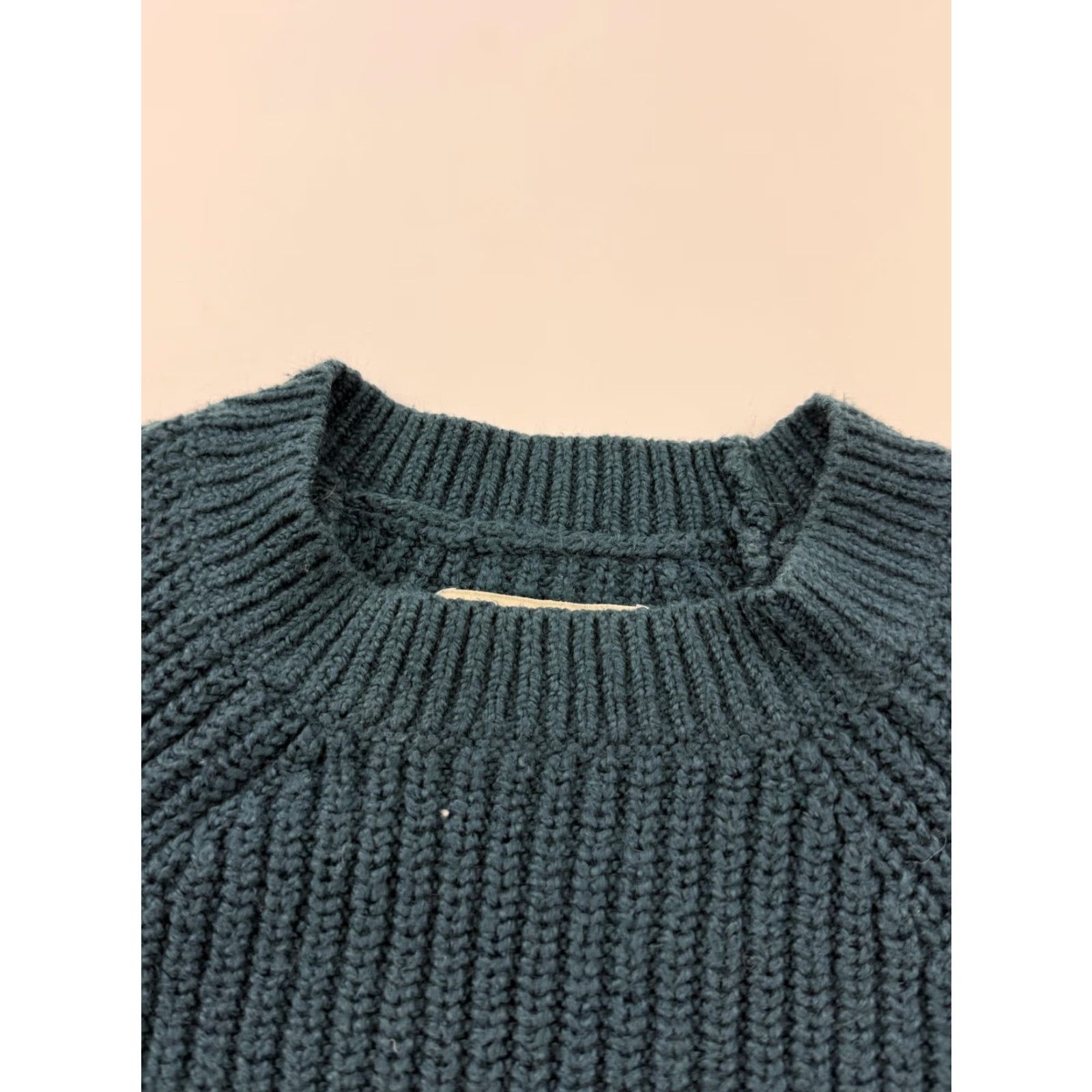 Abercrombie & Fitch Abercrombie & Fitch Sweater Womens XS Blue Chunky Knit Raglan Crewneck Pullover Size XS / US 0-2 / IT 36-38 - 4 Thumbnail