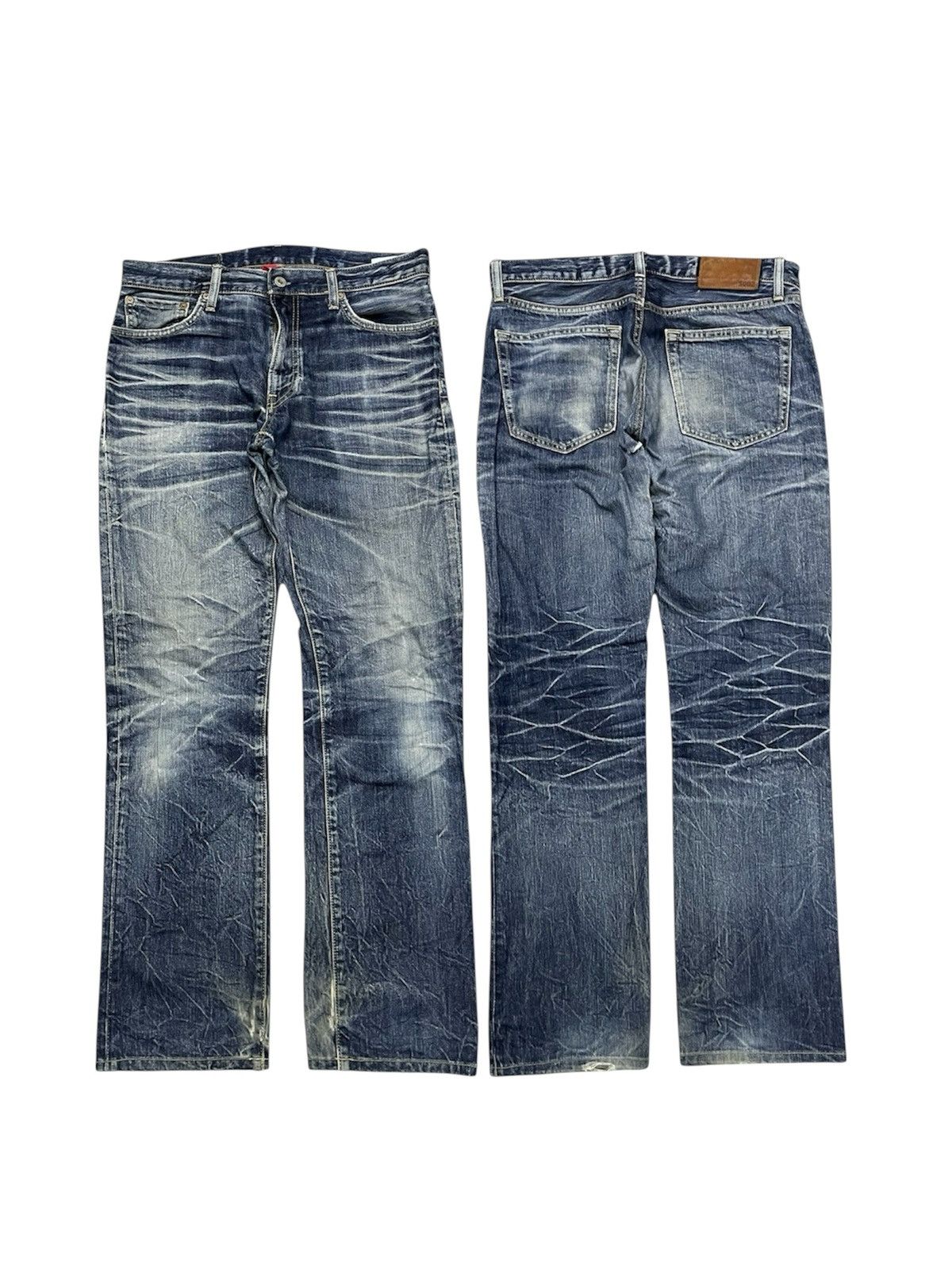 Uniqlo 2000s UNIQLO S002 WASHABLE DENIM JEANS RARE DESIGN Size US 32 / EU 48 - 1 Thumbnail