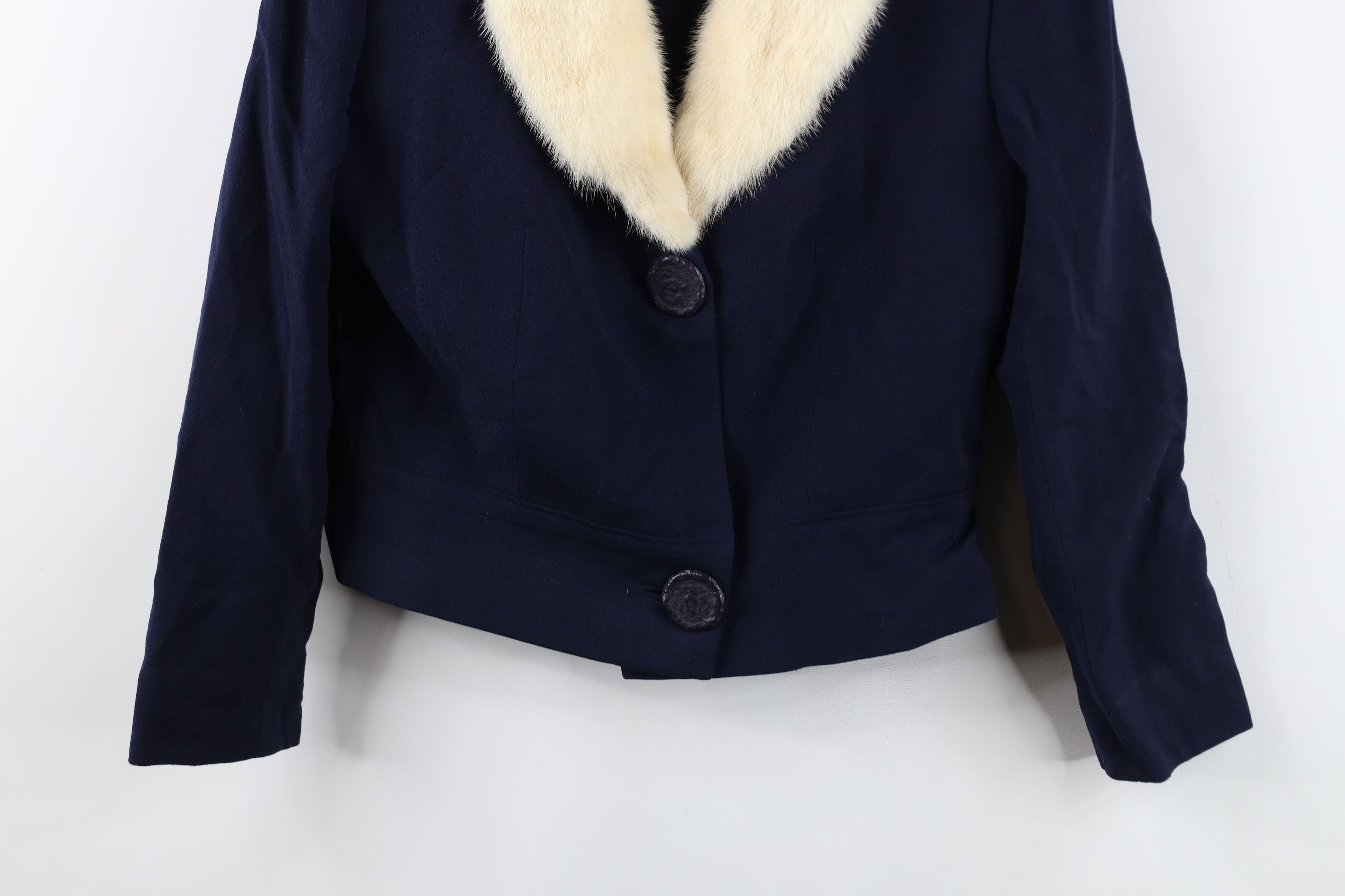 Vintage Vintage 50s Gabardine Collar Penny Lane Blazer Jacket USA Size S / US 4 / IT 40 - 3 Thumbnail