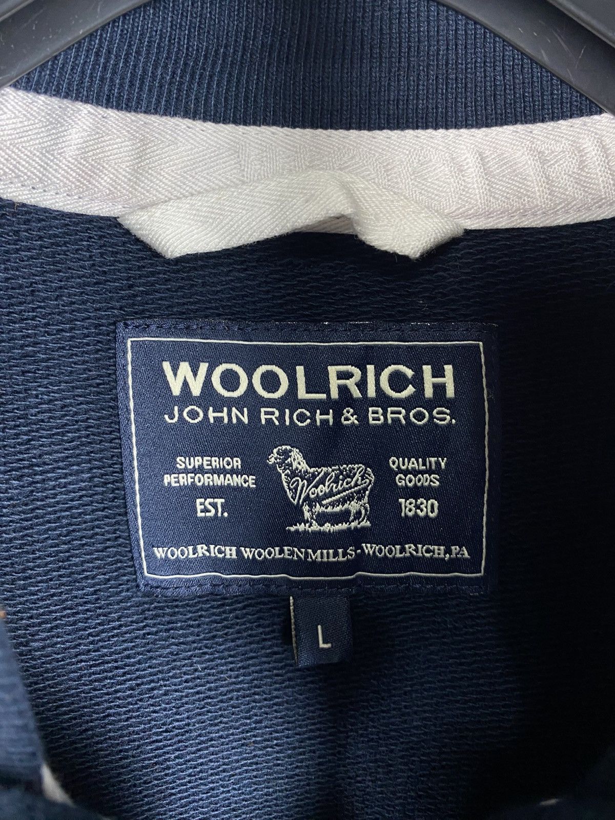 Woolrich Woolen Mills Woolrich Full Zip Jumper Big Logo Cotton Men size L Size US L / EU 52-54 / 3 - 4 Thumbnail