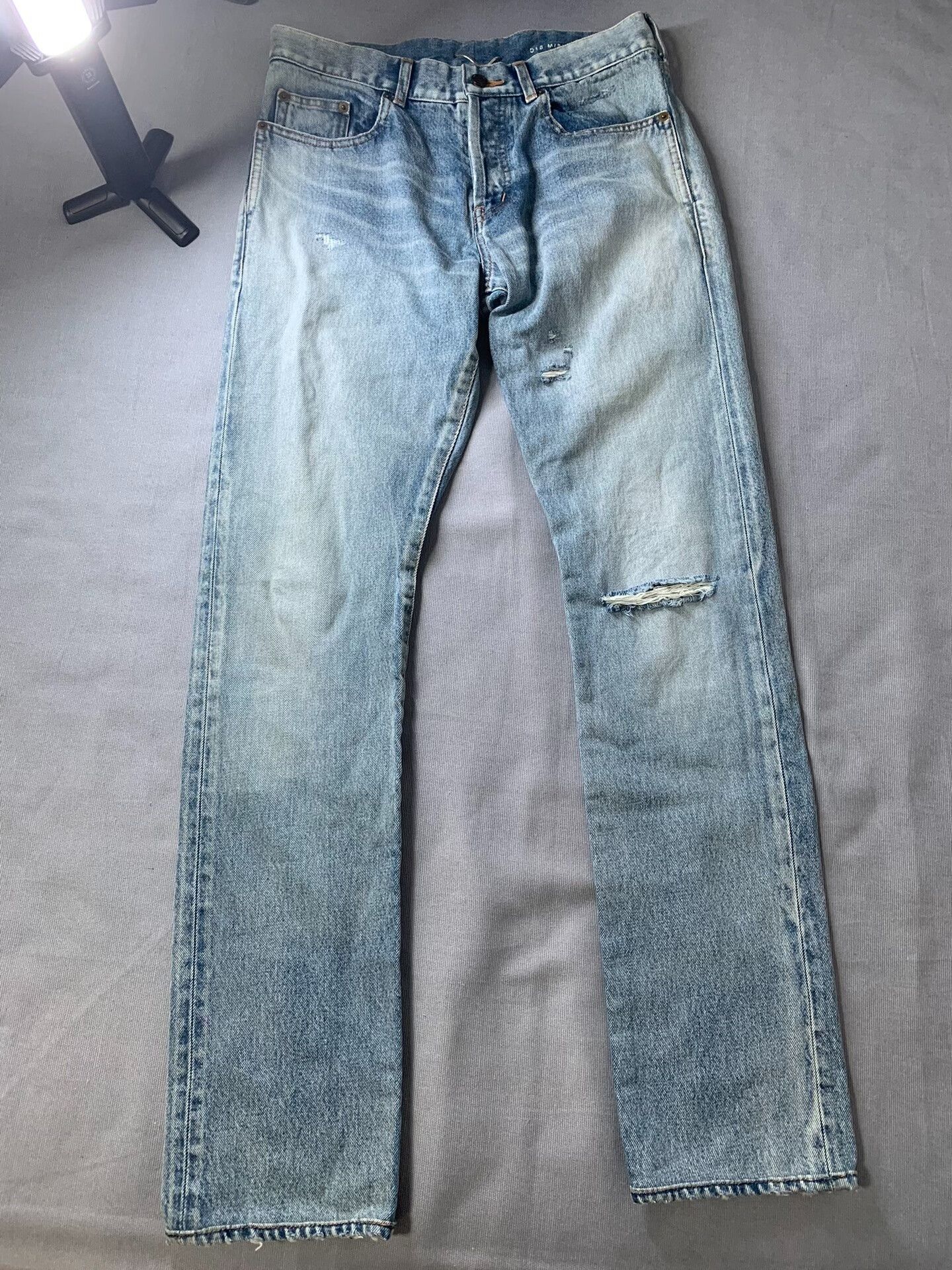 Saint Laurent Paris SAINT LAURENT SLP Washed Distressed Jeans Size US 31 - 1 Thumbnail