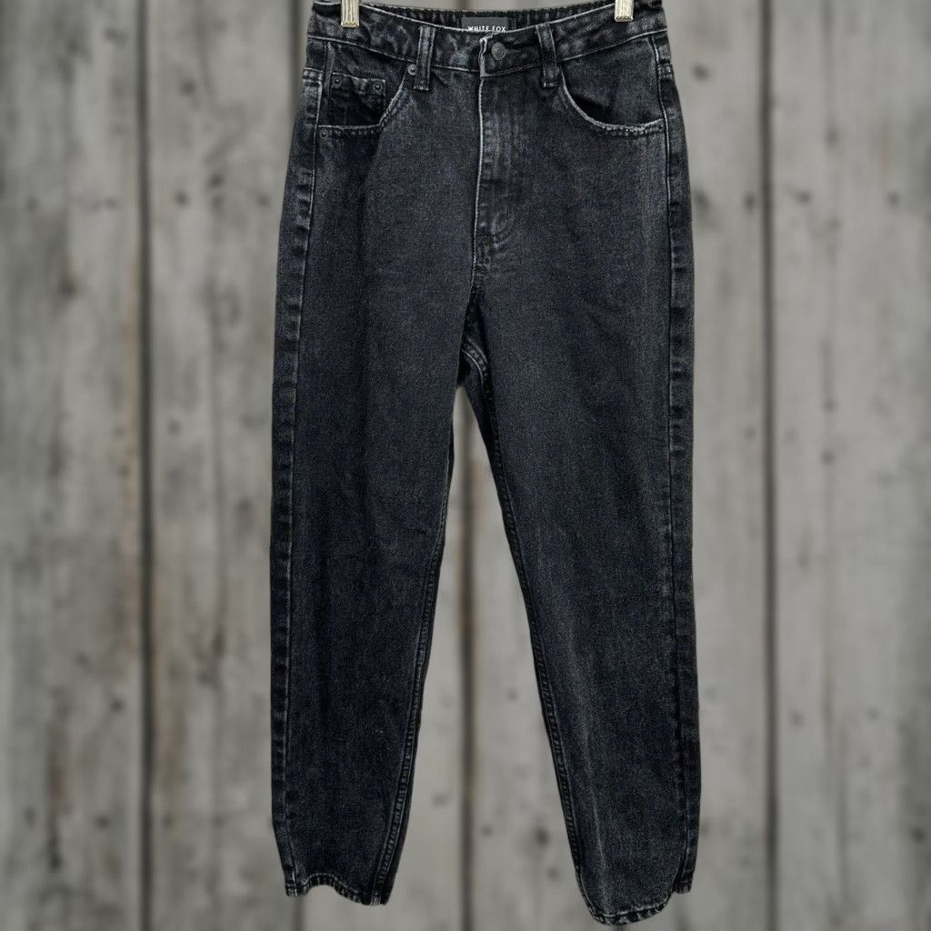 Denime White Fox Jeans Womens XS Black Denim High Rise Ankle Y2K Preppy 90s Retro Size 26" / US 2 / IT 38 - 1 Thumbnail