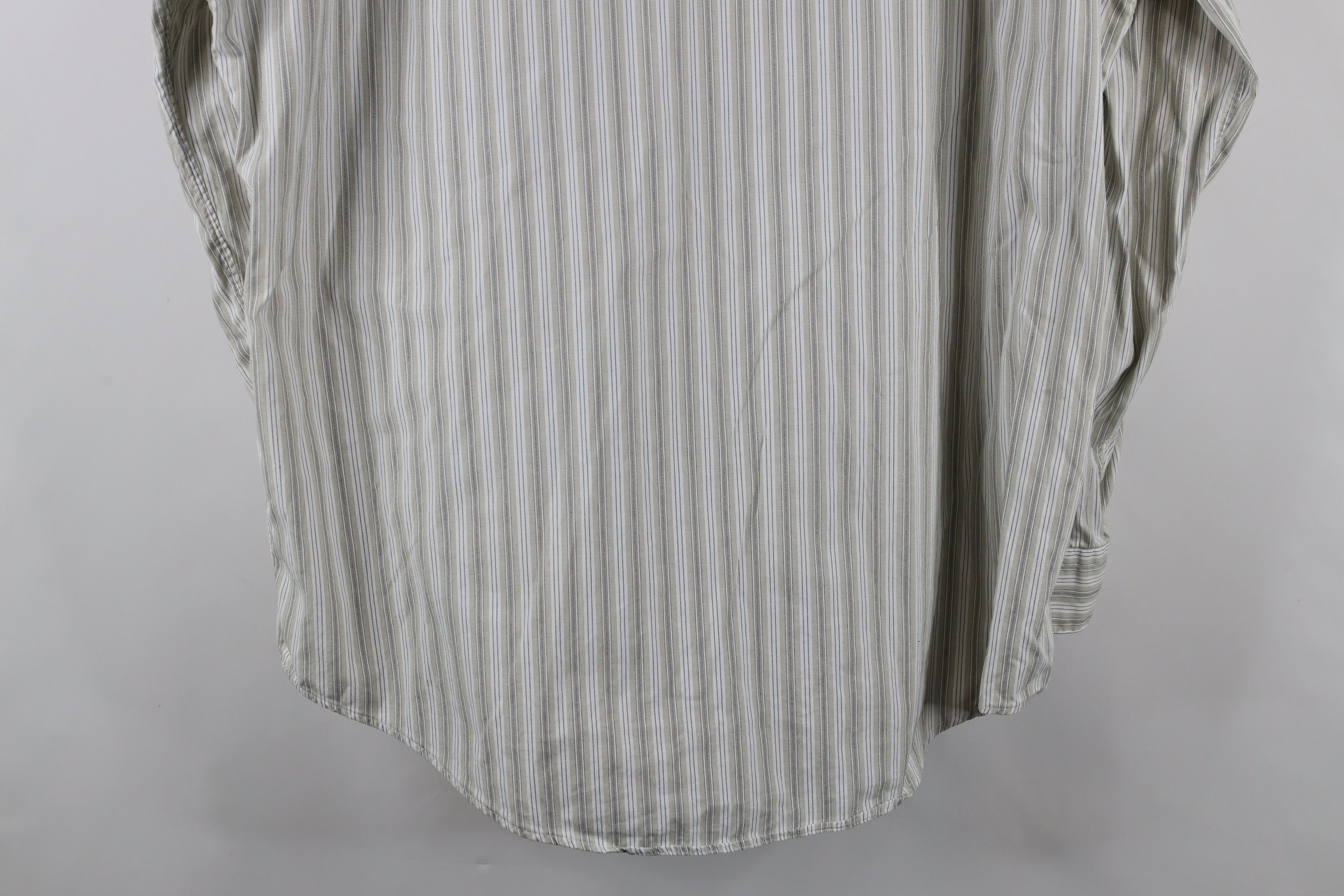 Lands' End × Vintage Vintage 90s Lands End Band Collar Button Shirt Cotton Size US L / EU 52-54 / 3 - 14 Thumbnail