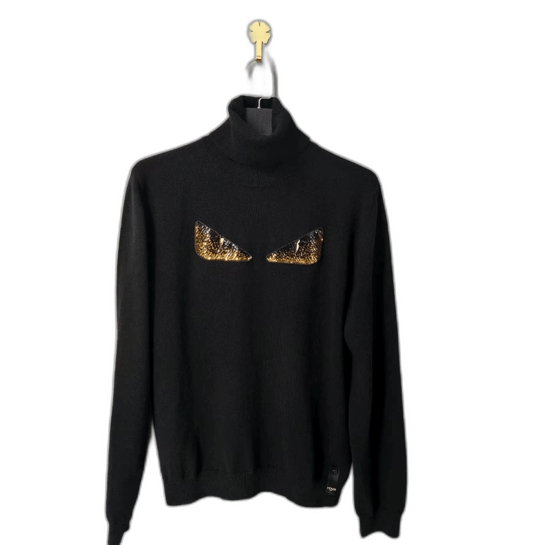 Fendi Fendi High Neck Scaly Devil Cashmere Sweater Size US L / EU 52-54 / 3 - 1 Thumbnail