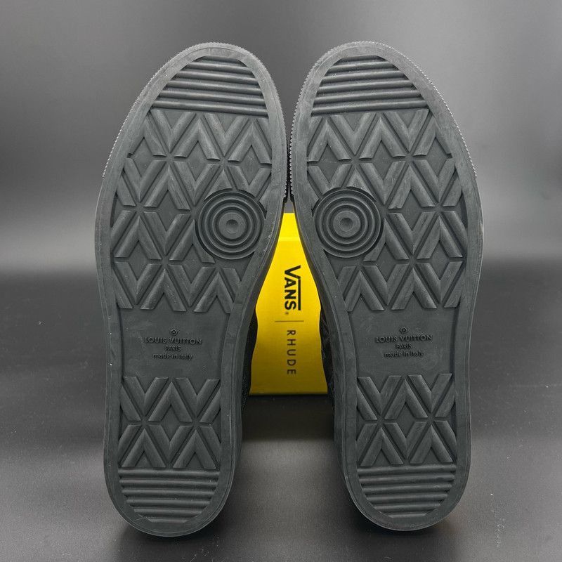 Louis Vuitton Louis Vuitton Black Monogram High-Top Sneakers -2508 Size US 10 / EU 43 - 4 Thumbnail