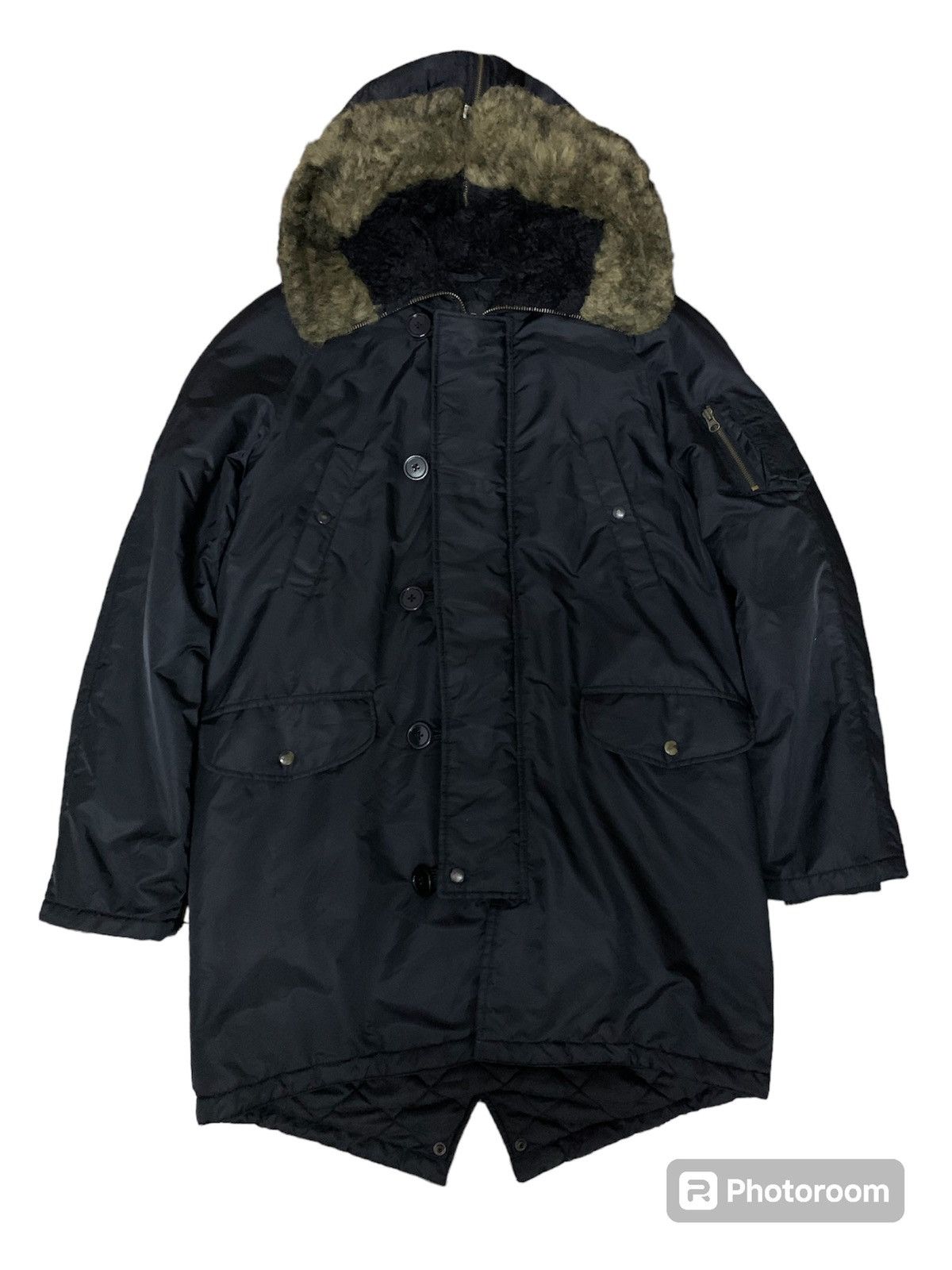 Topman Vtg Ma-1 Topman Mink Fur Hoodie Jacket Size US M / EU 48-50 / 2 - 4 Thumbnail