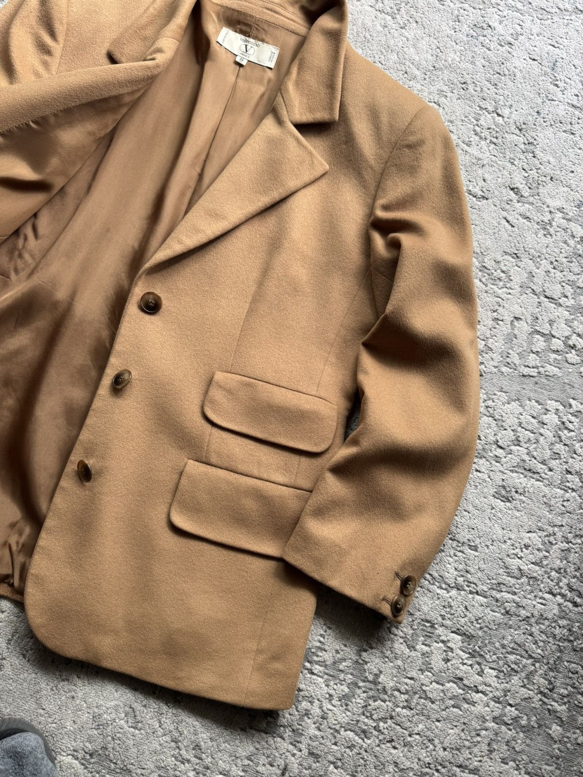 Valentino Valentino Vintage Camel Wool Blazer Jacket Size 46 Size L / US 10 / IT 46 - 8 Thumbnail