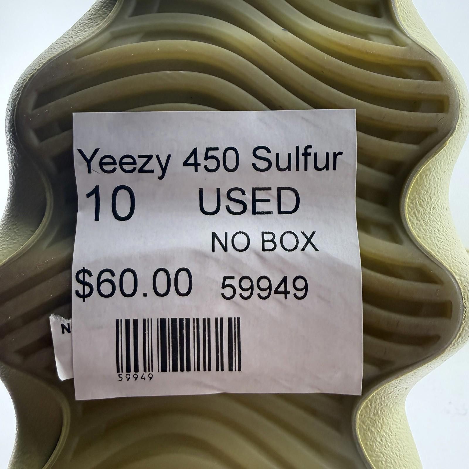 Adidas Yeezy 450 Sulfur US 10 Used Size US 10 / EU 43 - 9 Thumbnail