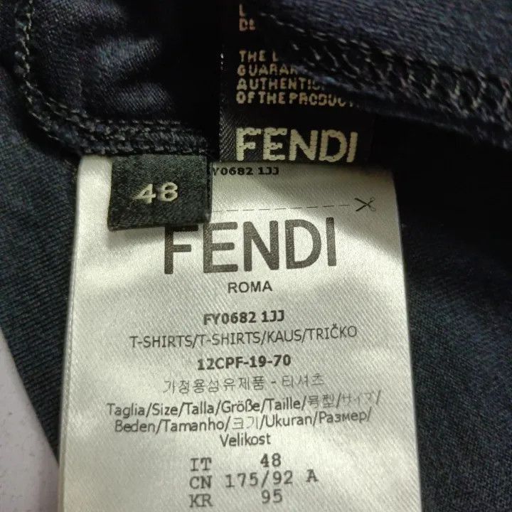 Fendi Fendi Casual Black T-shirt -2507 Size US L / EU 52-54 / 3 - 3 Thumbnail