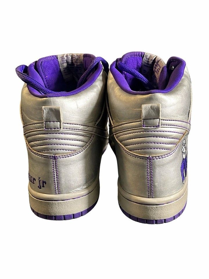 Nike SB Nike SB Dunk High Dinosaur Jr Silver Purple SZ 9.5 Size US 9.5 / EU 42-43 - 6 Thumbnail