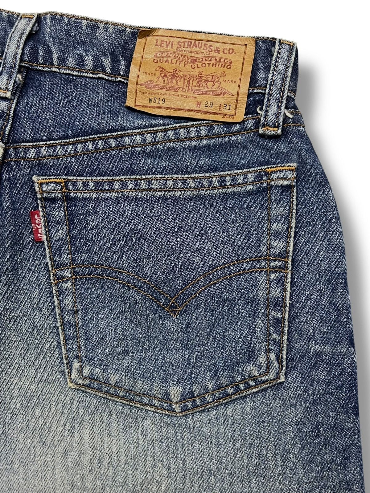 Levi's Vintage 90s Levi’s W519 Japan - Faded Rusty Wash Jeans Size 26" / US 2 / IT 38 - 8 Thumbnail
