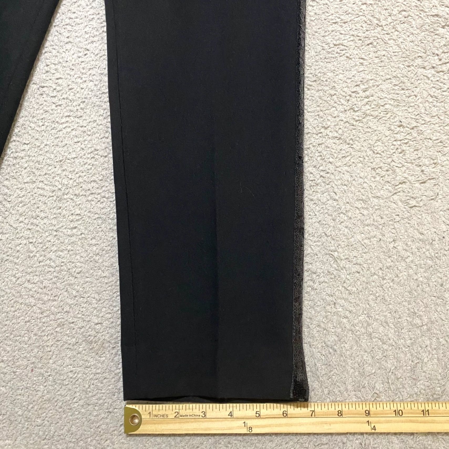 Talbots Talbots Womens 14P Pants Black Straight Hampshire Ankle Sequined Striped Petites Size 36" / US 14 / IT 50 - 5 Thumbnail