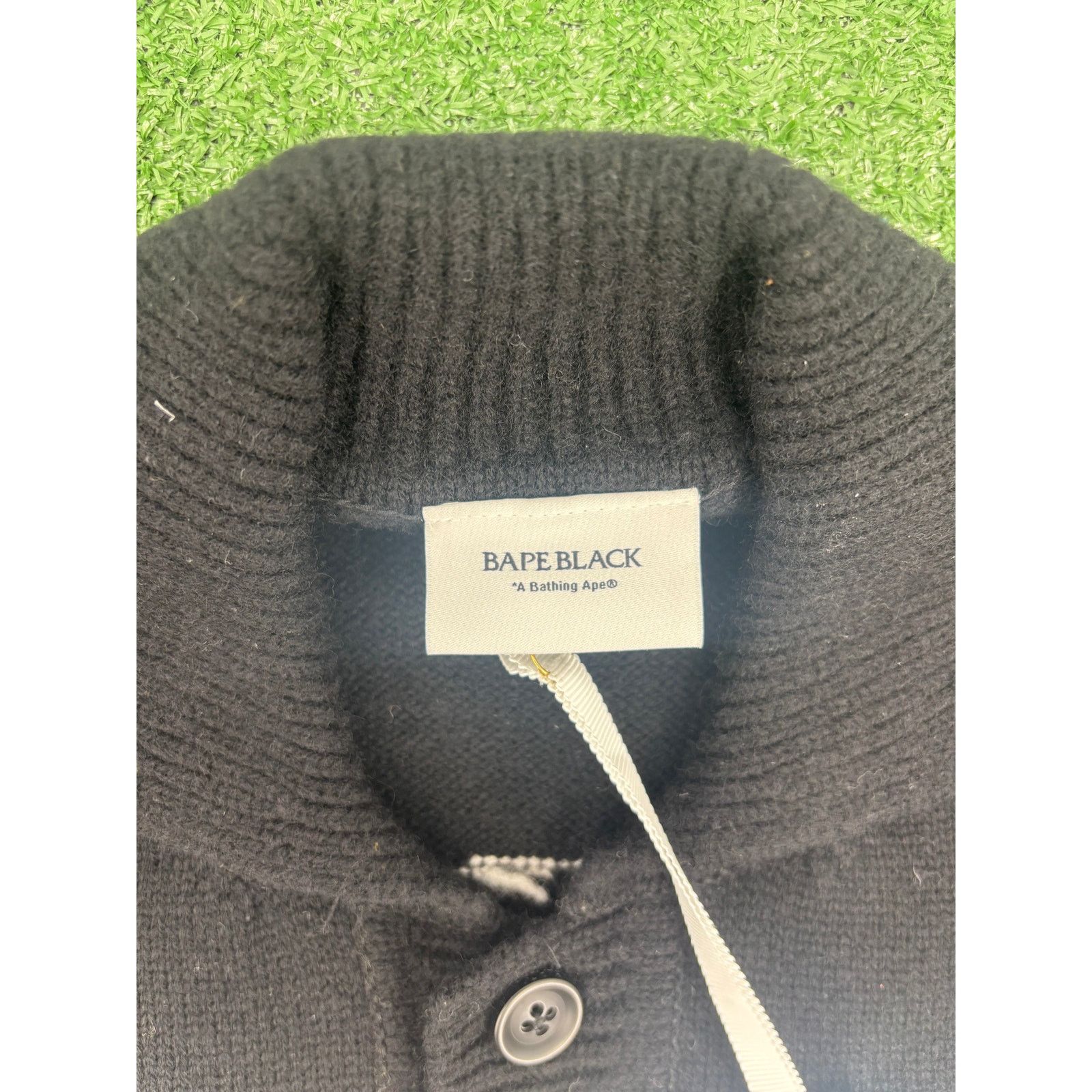 Bape BAPE Black Japan Knitted Black Polo Cardigan Size XL Size US XL / EU 56 / 4 - 6 Thumbnail