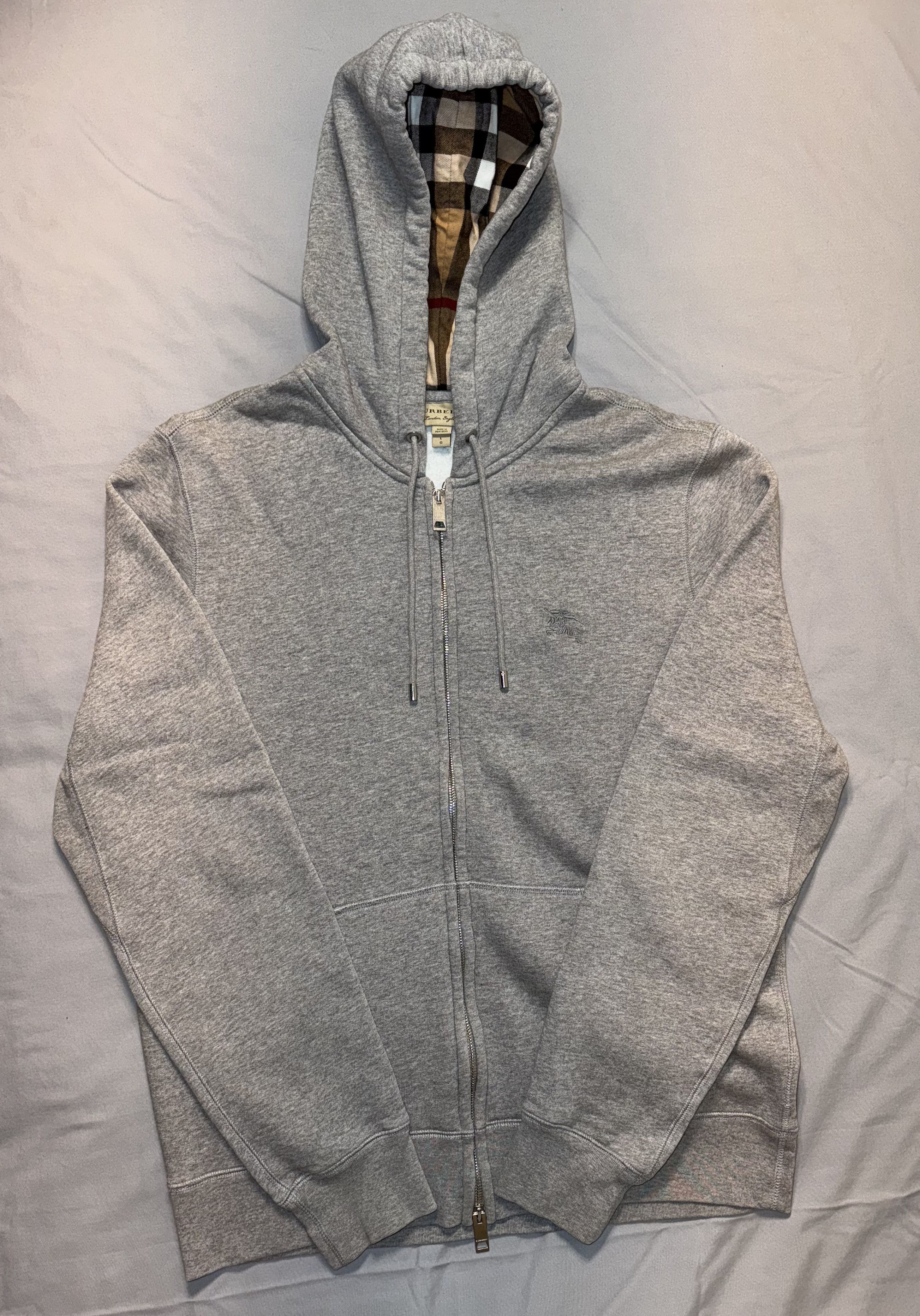Burberry Burberry Clarendon Check Hood Zip Up Hoodie Size US L / EU 52-54 / 3 - 1 Thumbnail