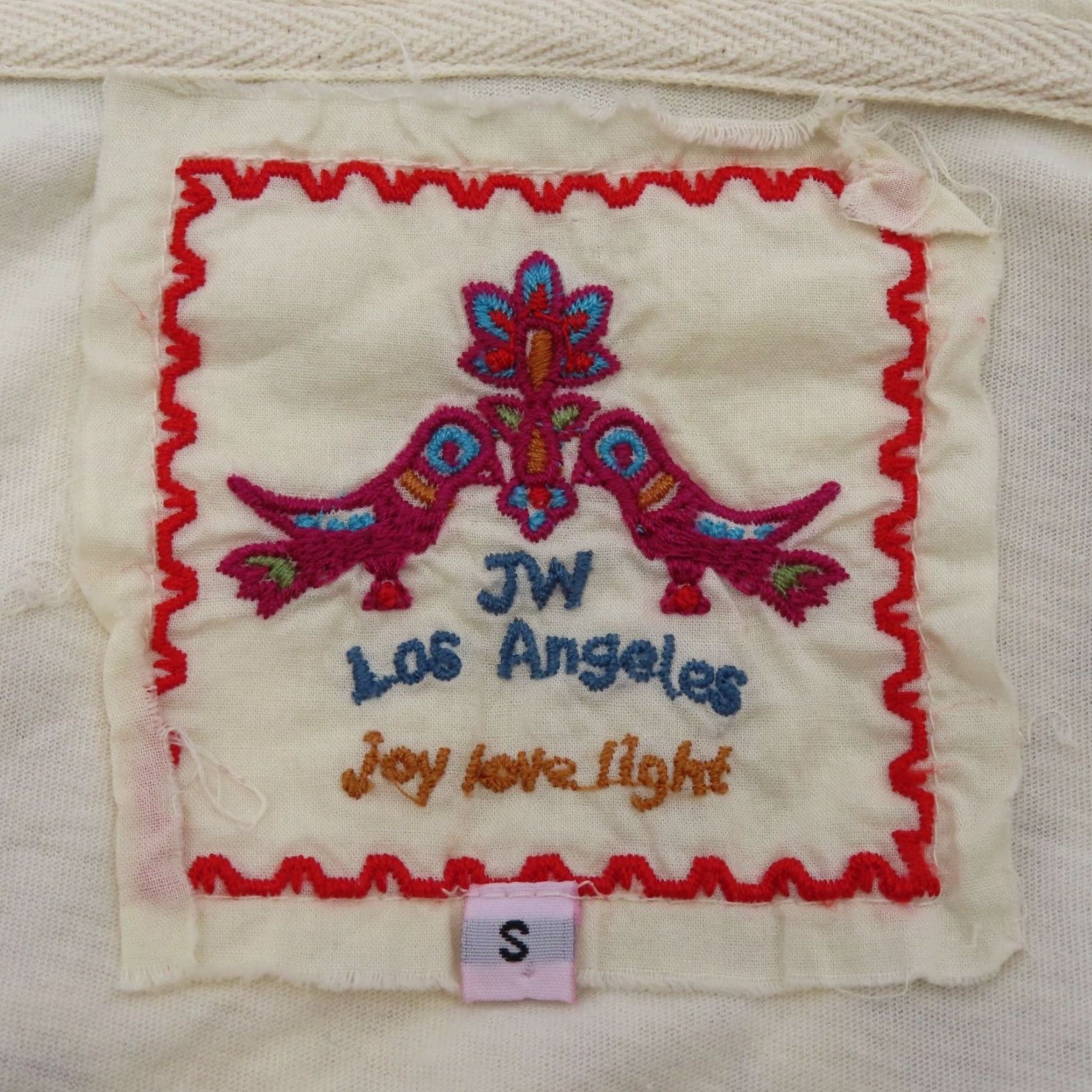 Johnny Was VINTAGE Johnny Was Women Small Cream Purple Embroidered Hooded Pullover Shirt Top Hoodie Size S / US 4 / IT 40 - 7 Thumbnail