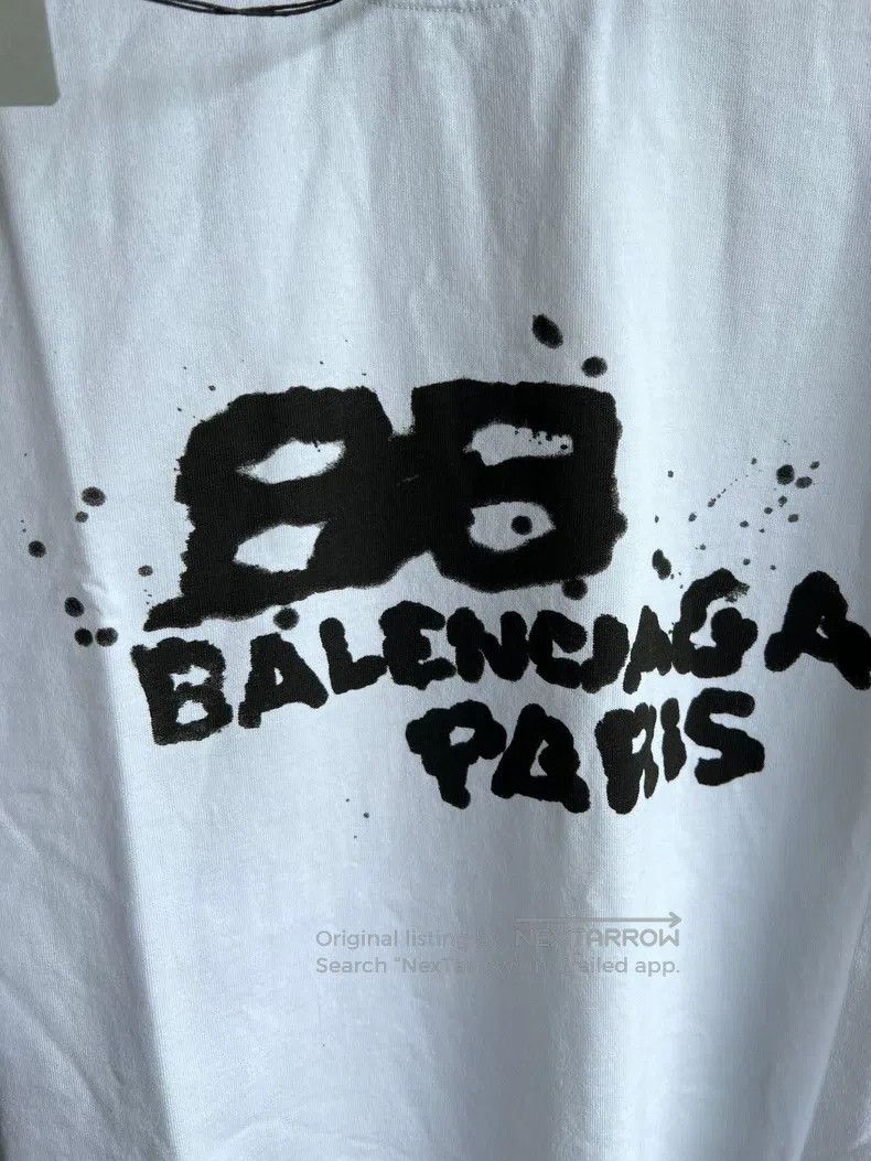 Balenciaga Balenciaga Letter Print Round Neck Short Sleeve T-Shirt Size US S / EU 44-46 / 1 - 4 Thumbnail